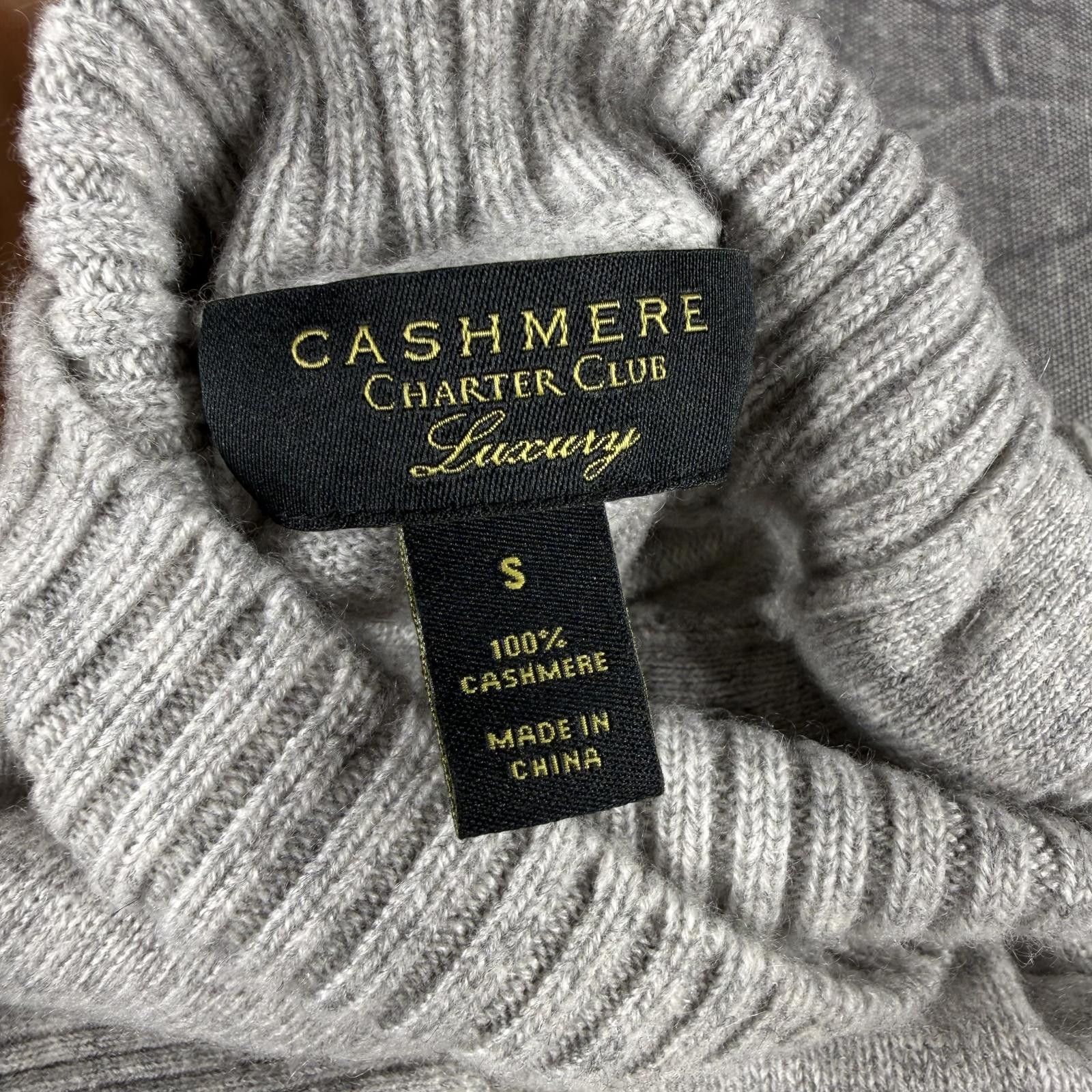 Charter Club Charter Club Shirt Women's S Grey Cashmere Gold Buttons Size S / US 4 / IT 40 - 2 Thumbnail