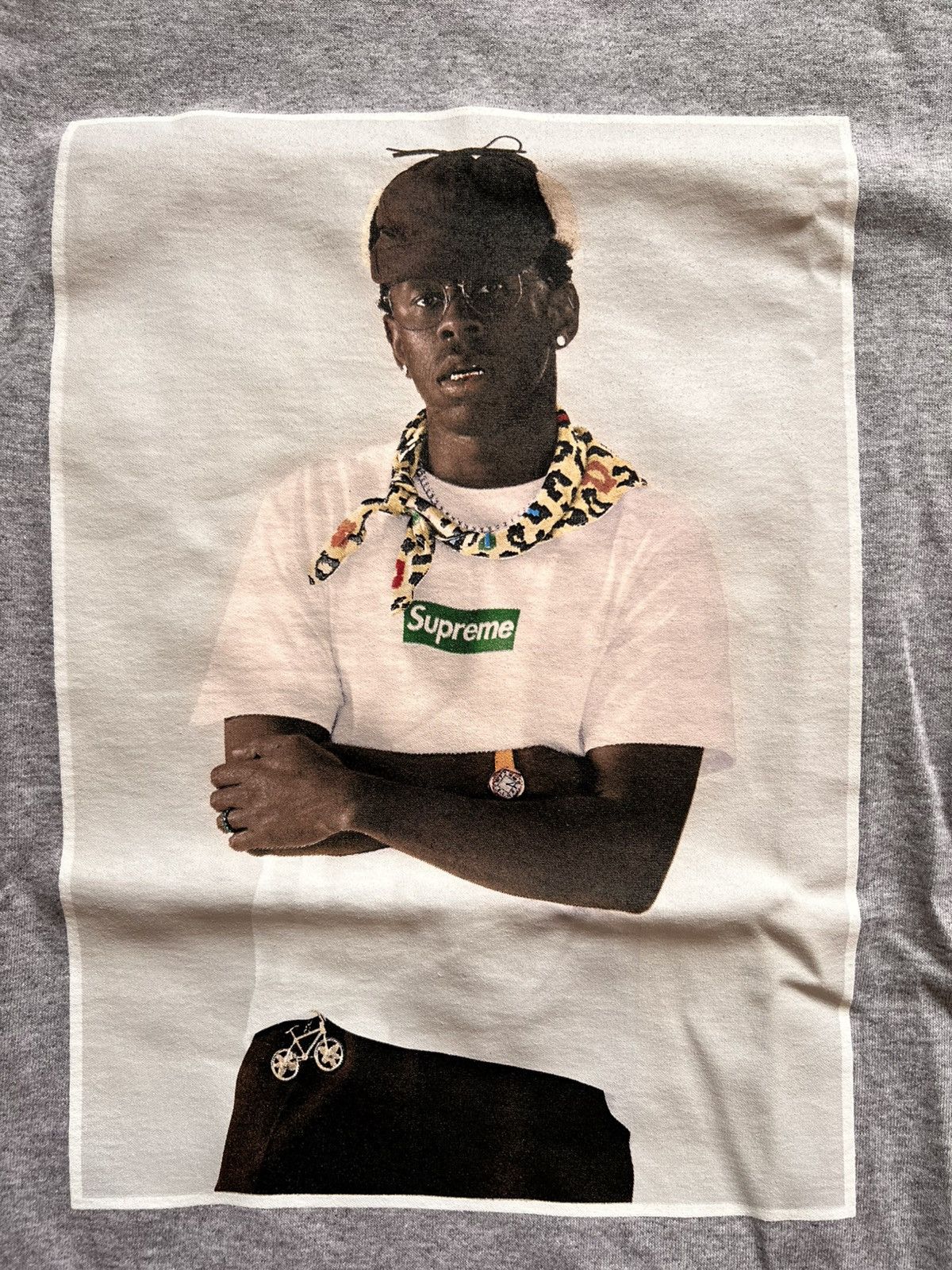 Supreme L Supreme x Tyler the Creator phot tee Tshirt grey box logo Size US L / EU 52-54 / 3 - 10 Thumbnail