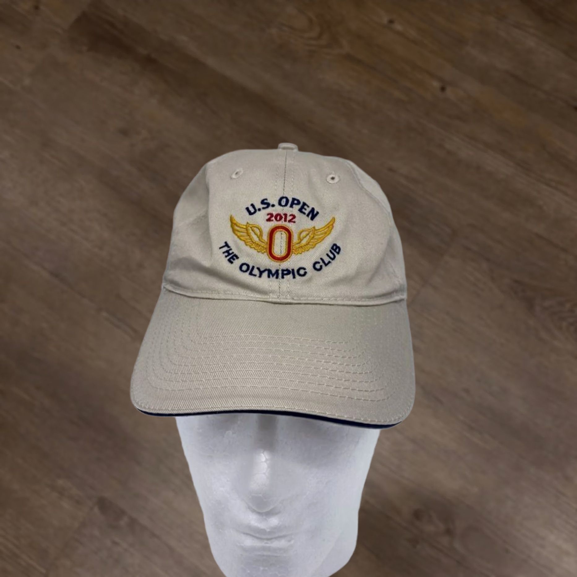 Vintage US Open Golf Hat Men Tan Khaki Adjustable Olympic Club Dad Cap USGA Size ONE SIZE - 1 Thumbnail