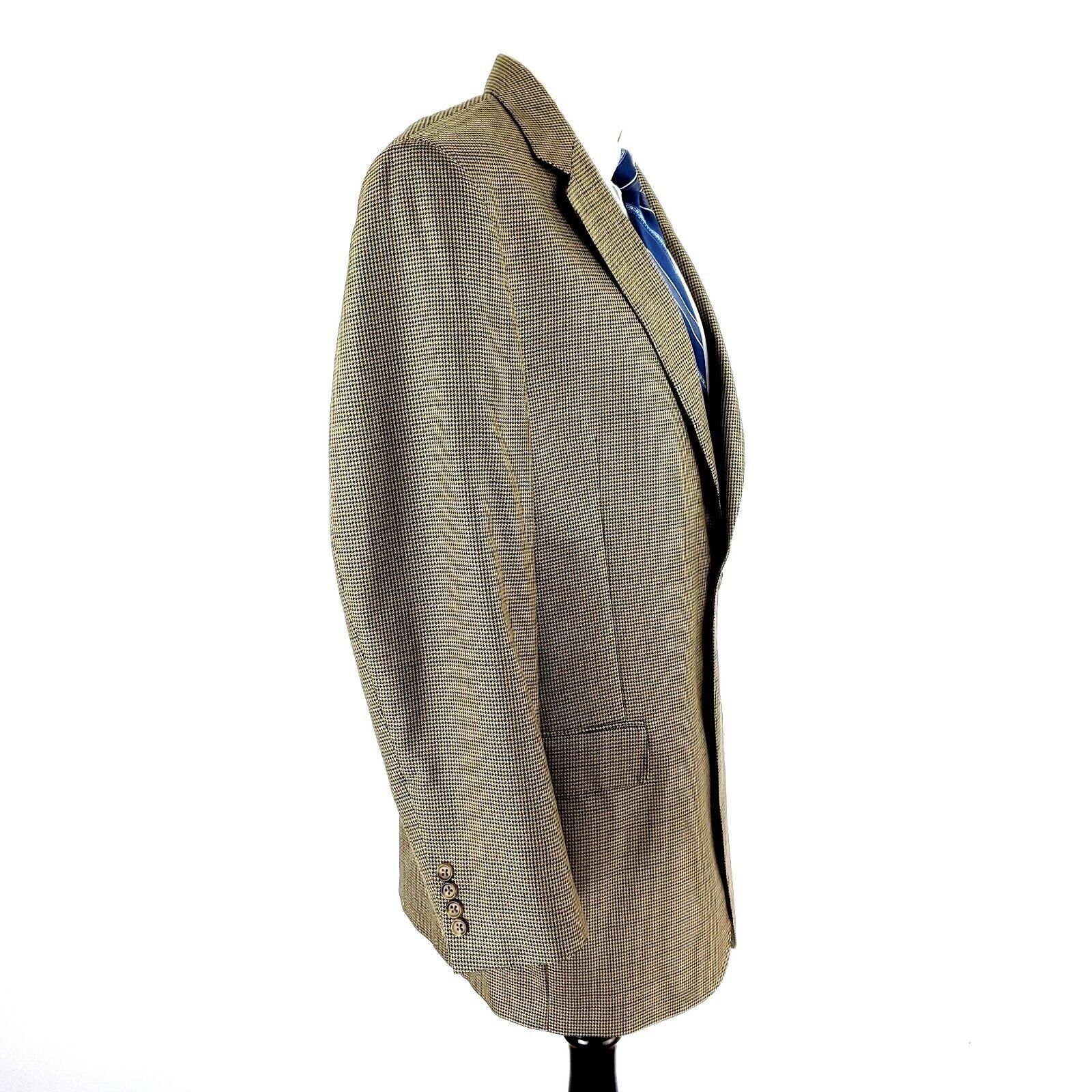 Jos. A. Bank Jos A Bank Signature Gold Wool Silk 2 Button Sport Coat 42L Size 42L - 6 Thumbnail