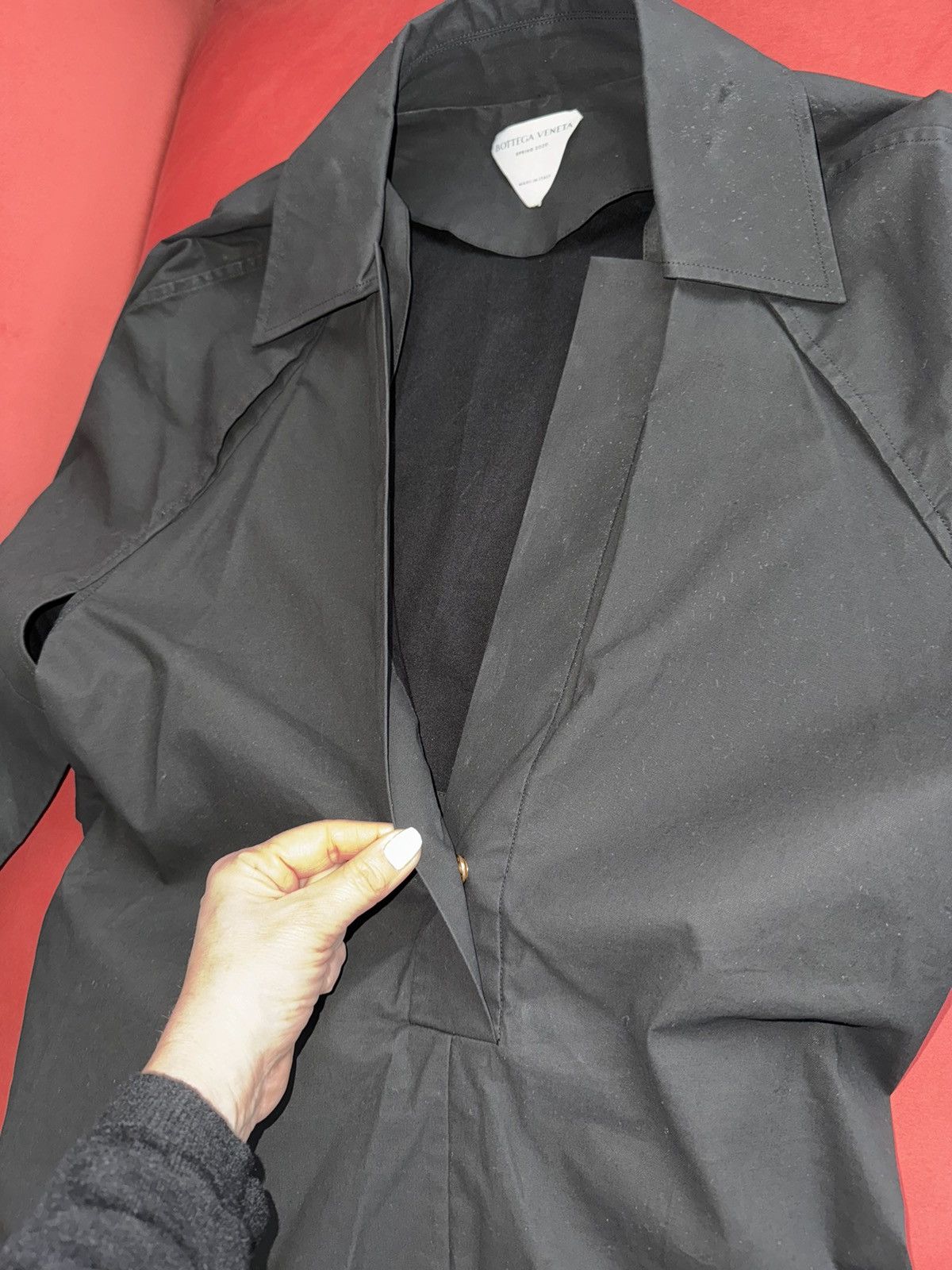Bottega Veneta Bottega Veneta black poplin shirt-dress, size 42 It Size M / US 6-8 / IT 42-44 - 6 Thumbnail