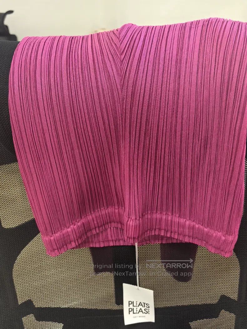 Issey Miyake Issey Miyake size:3 Bright Pink Straight-Leg Pants Size 31" - 6 Thumbnail