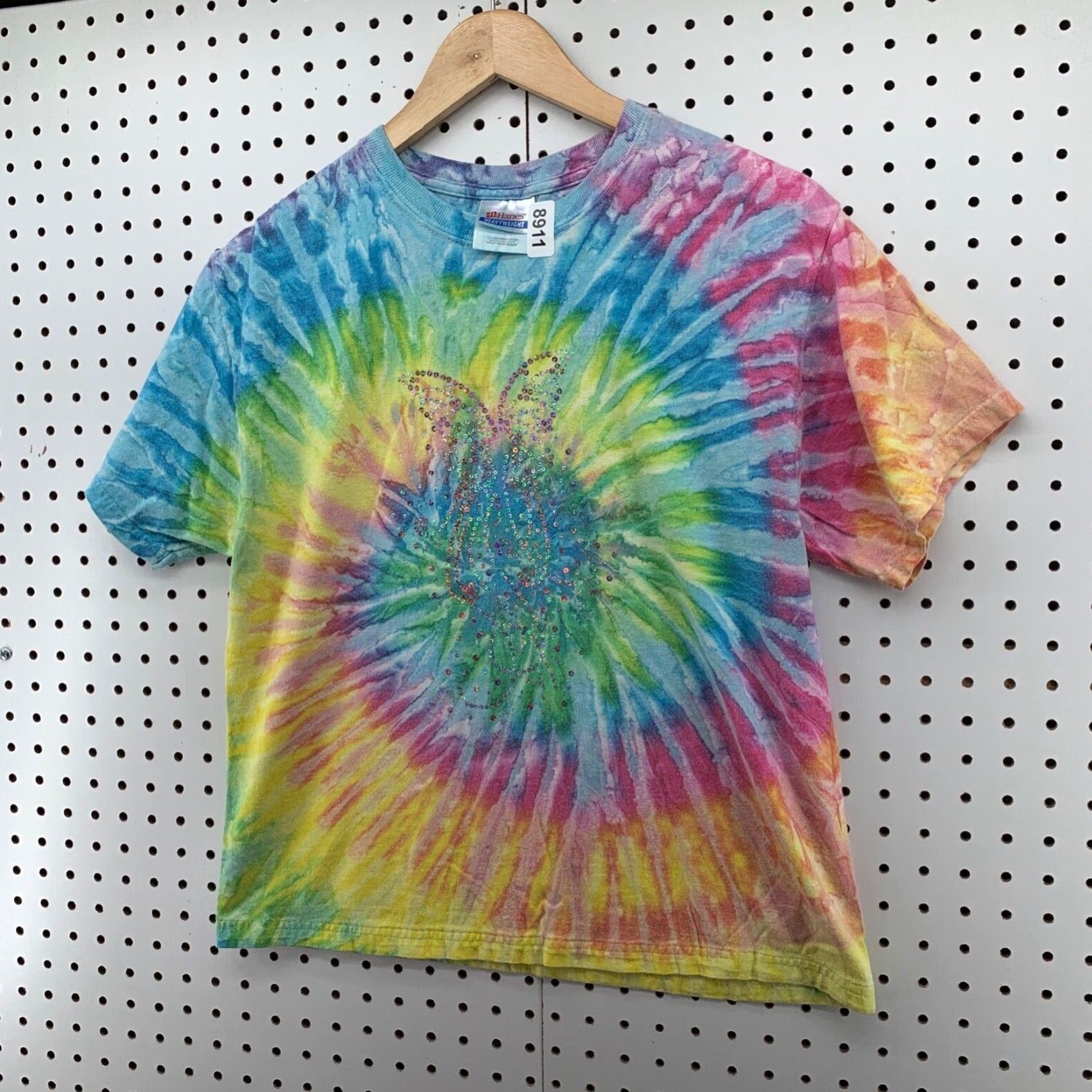 Hanes VINTAGE Hanes Black Tie Dye Shirt Adult Medium Short Sleeve Hip Hop Hippie Mens Size M / US 6-8 / IT 42-44 - 3 Thumbnail