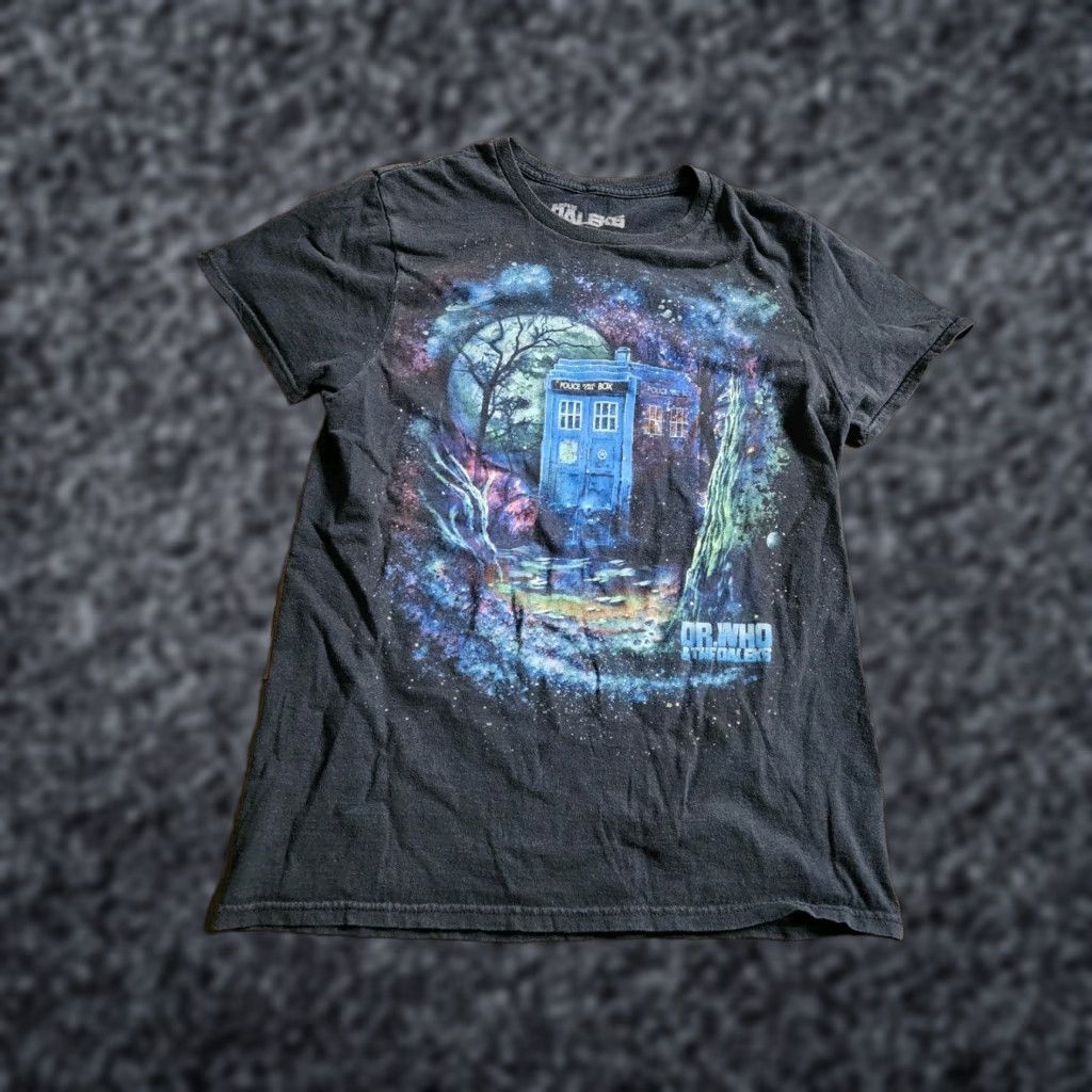 Vintage Dr. Who And The Daleks T-Shirt Mens S Black Short Sleeve Crew Neck Graphic Tee Size US S / EU 44-46 / 1 - 1 Thumbnail