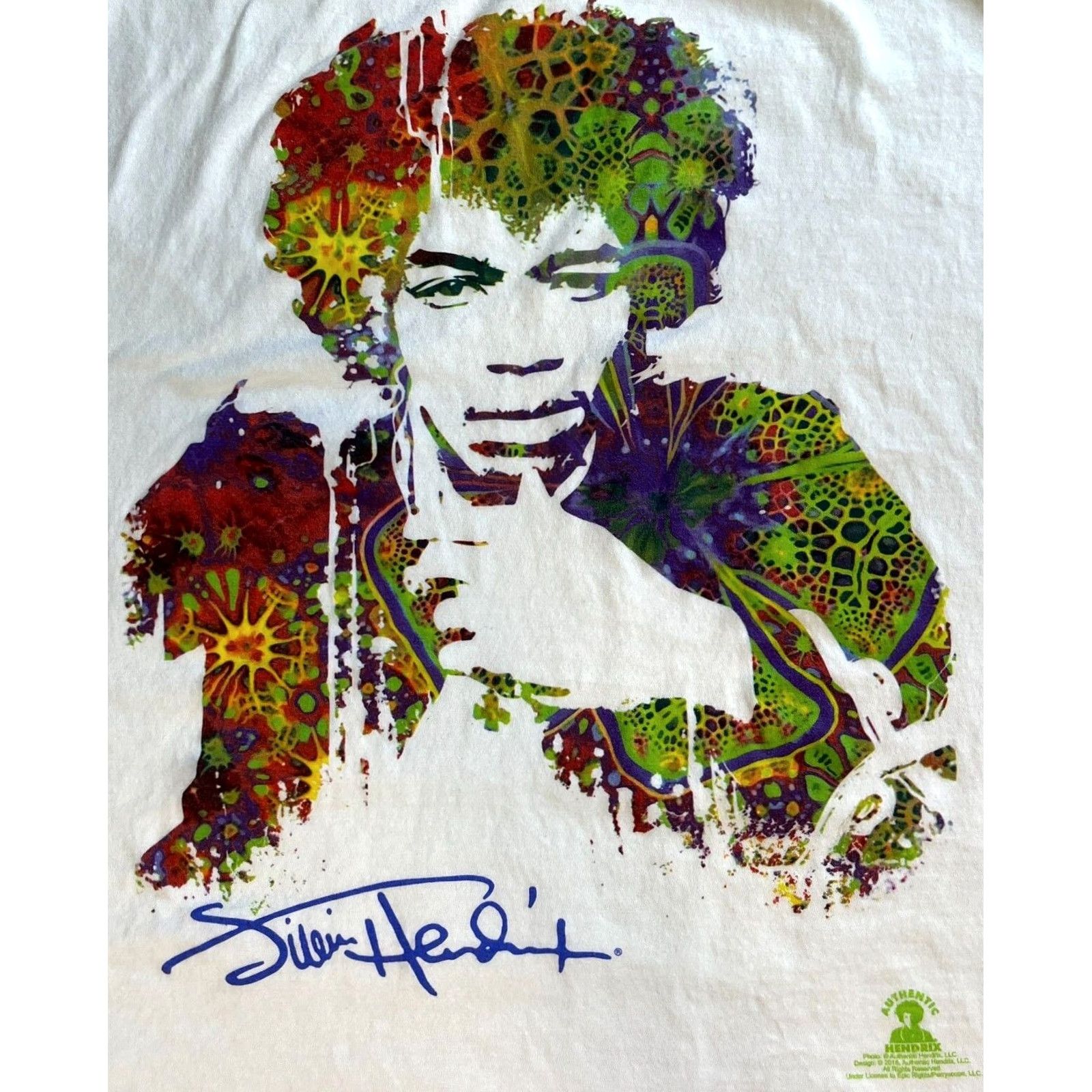 Liquid Blue Liquid Blue Jimi Hendrix T-Shirt Mens XL White Music 2016 Vintage Regular Short Sleeve Crew Neck Robert Liquid Blue Size US XL / EU 56 / 4 - 3 Thumbnail