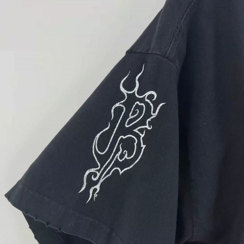 Balenciaga Balenciaga Black Gothic Flame Letter Logo Short Sleeve T-S Size US S / EU 44-46 / 1 - 3 Thumbnail