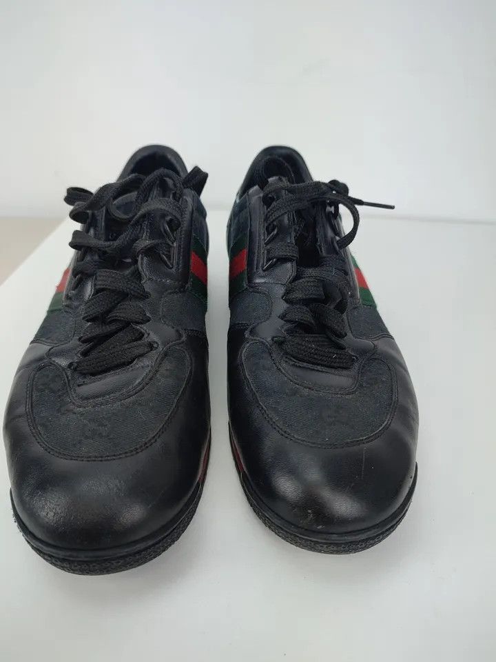 Gucci Gucci Leather Guccissima Strip Web Shoes Sneakers 28 cm Size US 10 / EU 43 - 4 Thumbnail