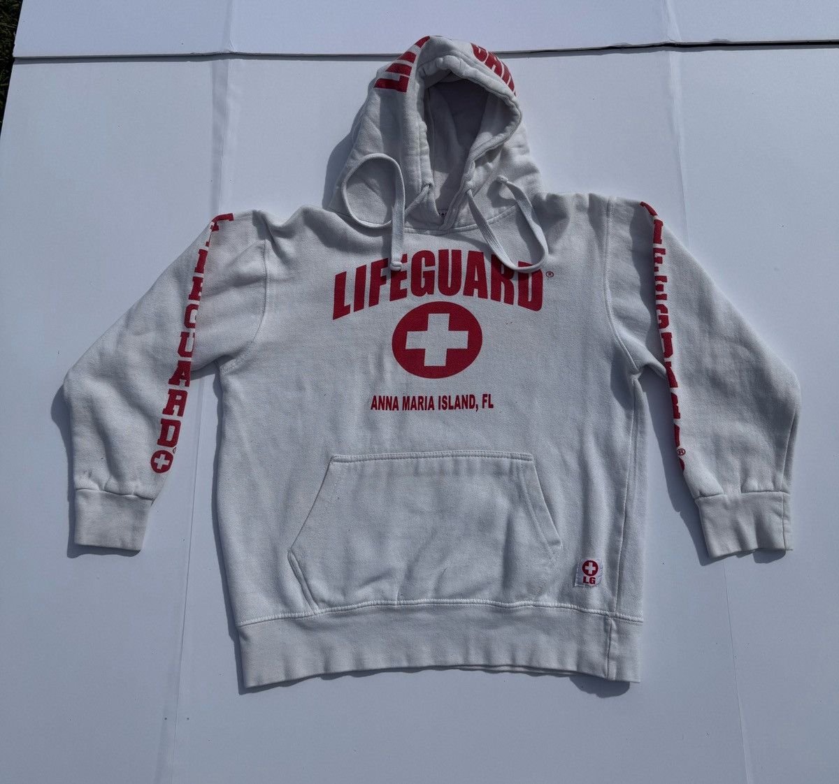 Other White Lifeguard Hoodie Sweater with Red Accents Size S / US 4 / IT 40 - 1 Thumbnail