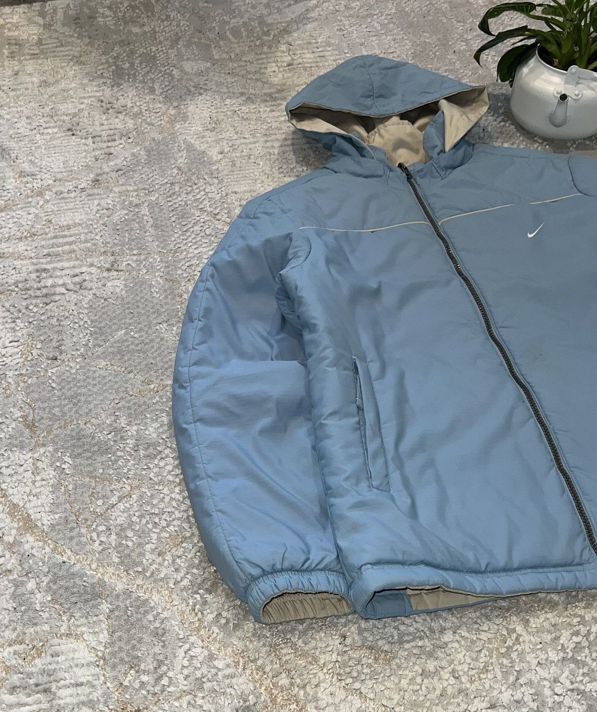 Nike × Vintage NIKE 00s VINTAGE 🦍 DOUBLE-SIDED DOWN PUFFER JACKET SWOOSH Size US S / EU 44-46 / 1 - 4 Thumbnail