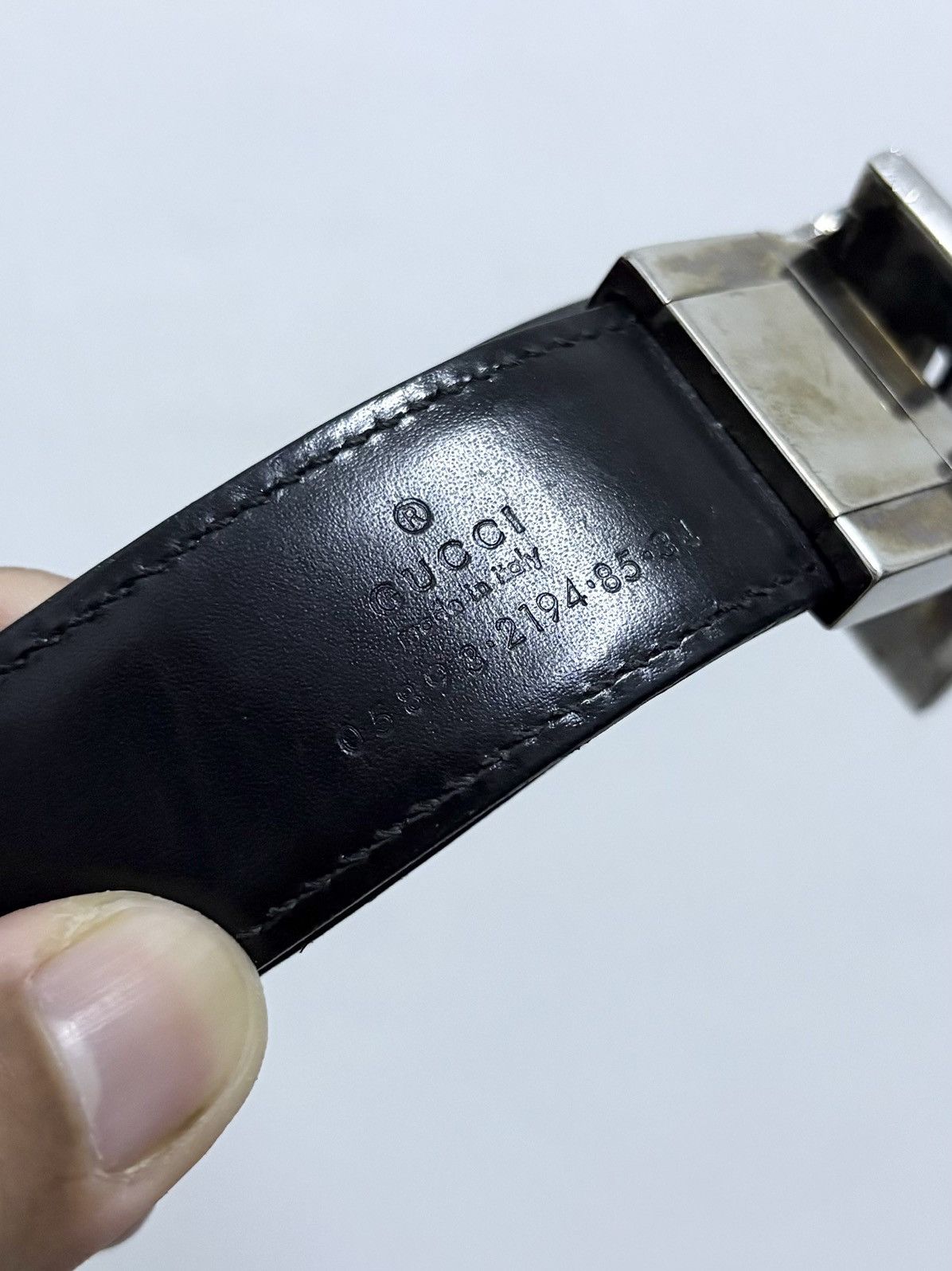 Gucci Vintage 90's Gucci G Buckle Luxury Leather Belt Size ONE SIZE - 8 Thumbnail