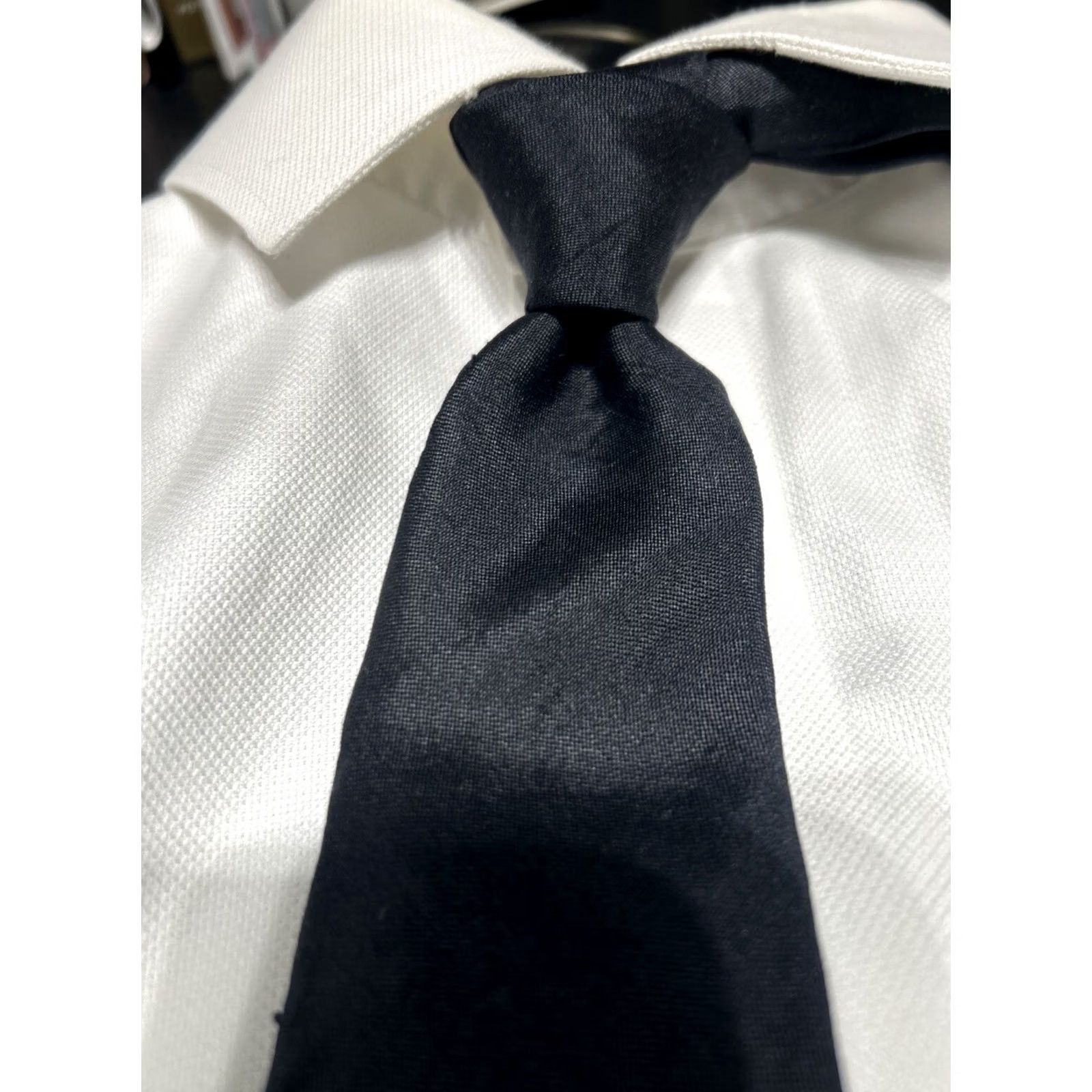 Vintage Rare Grodins Black Silk Tie Preppy Oxford 3 1/4" X56 Mens VTG-1940s-50s Size ONE SIZE - 5 Thumbnail