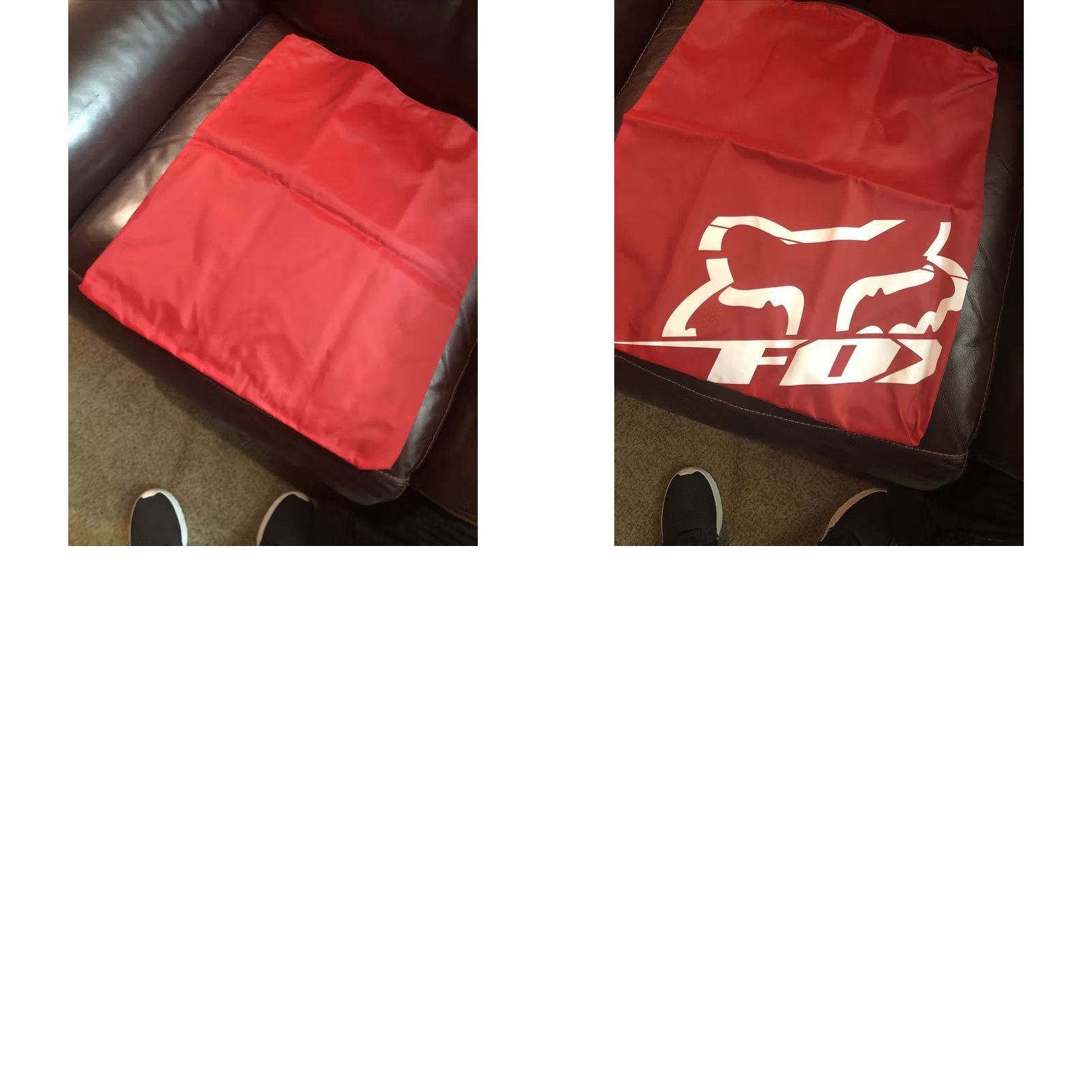 Vintage Fox Backpack Pouch Bag Mens Red Nylon Vinyl Zip Closure Casual Shoe Zipper Bag Fox Clothing Size ONE SIZE - 8 Thumbnail