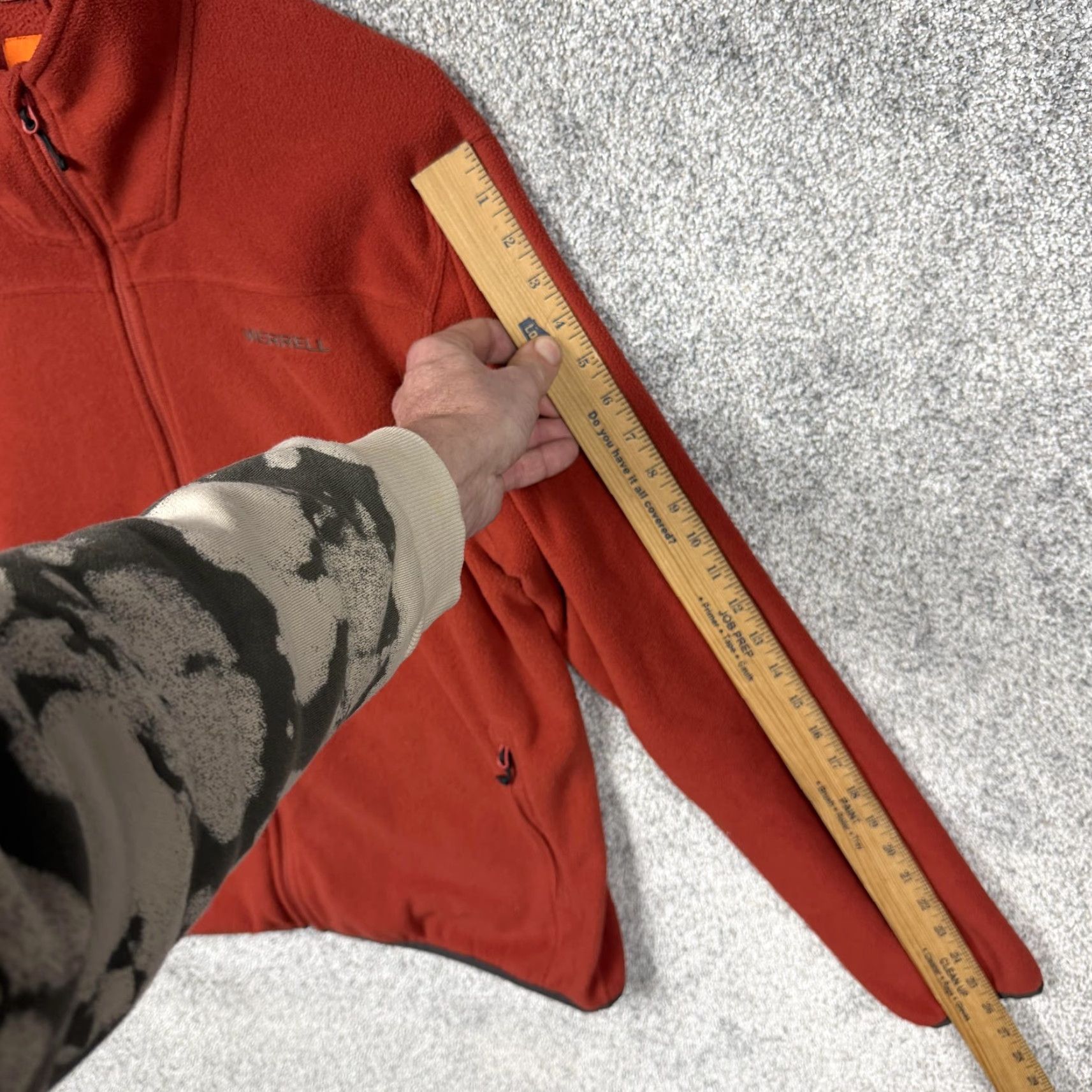 Merrell Merrell Fleece Jacket Mens XL Orange Full Zip Thermal Hiking Outdoor Gorpcore Size US XL / EU 56 / 4 - 3 Thumbnail