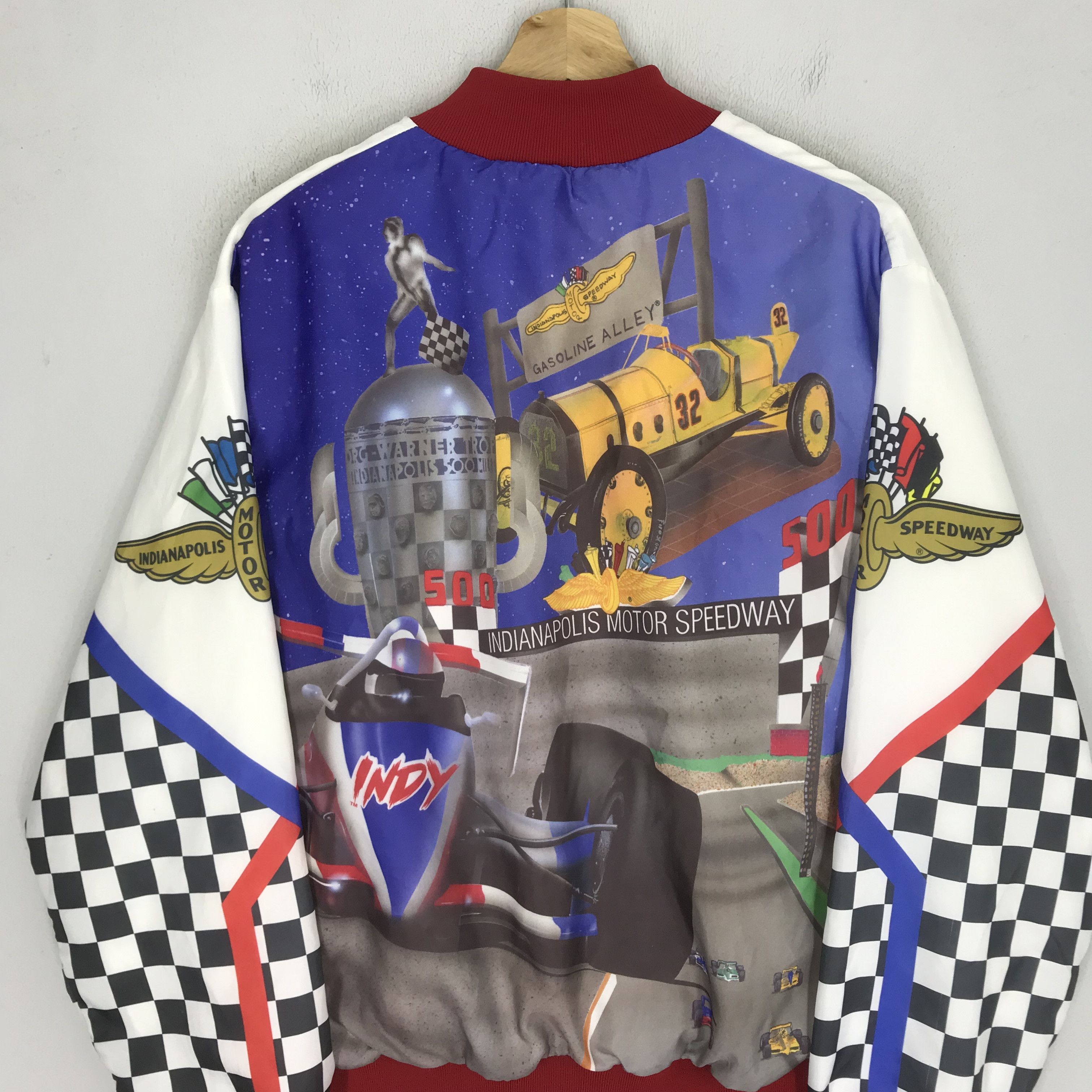Vintage Vintage 90's Indianapolis Motor Speedway Varsity Jacket Size US L / EU 52-54 / 3 - 5 Thumbnail