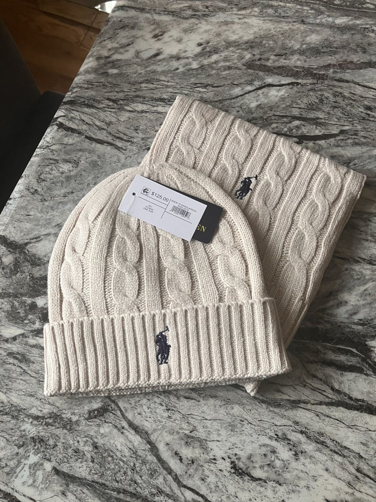 Ralph Lauren Beige Ralph Lauren beanie and scarve. Size ONE SIZE - 3 Thumbnail