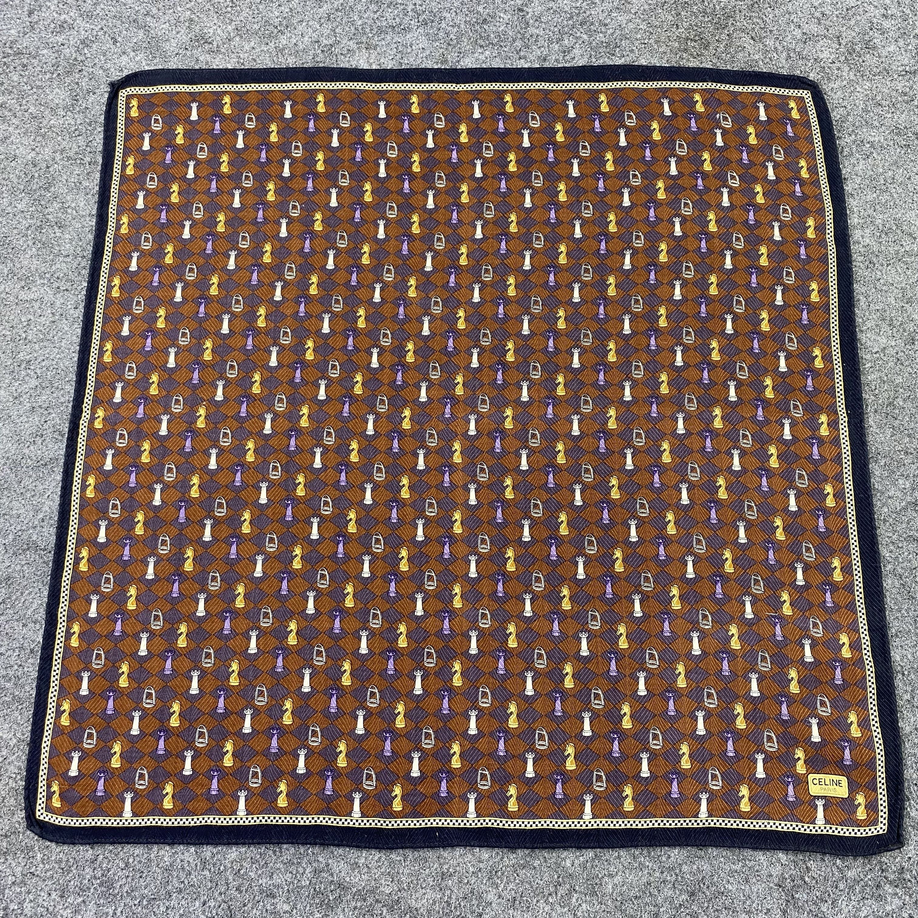 Celine Celine Handkerchief / Bandana / Neckerchief /Headscarf-B1140 Size ONE SIZE - 3 Thumbnail
