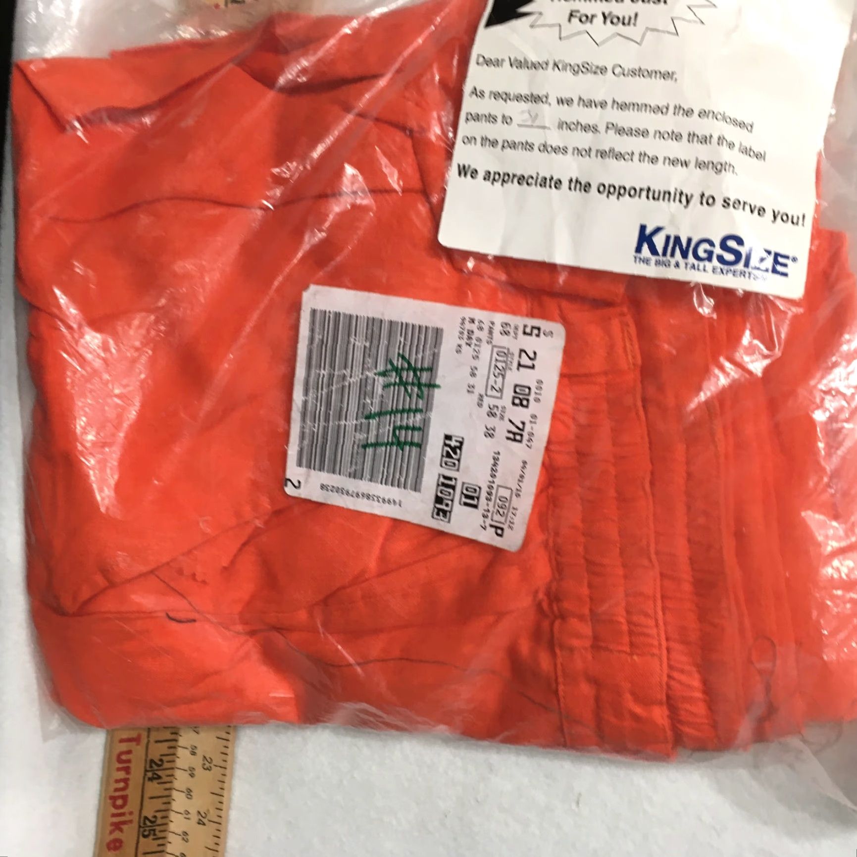 Vintage Kingsize Pants Sweatpants Orange 58 31 Big & Tall NWT | Men’s Size 58 Inseam 31 Cotton Polyester Stretch Bagged | 90s? Size US 42 / EU 58 - 6 Thumbnail