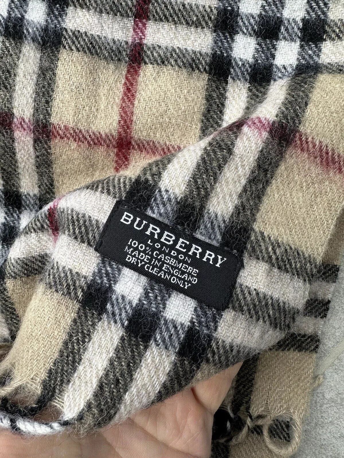 Burberry BURBERRY VINTAGE 100 % CASHMERE SCARF NOVA CHECK 163x33 cm Size ONE SIZE - 6 Thumbnail