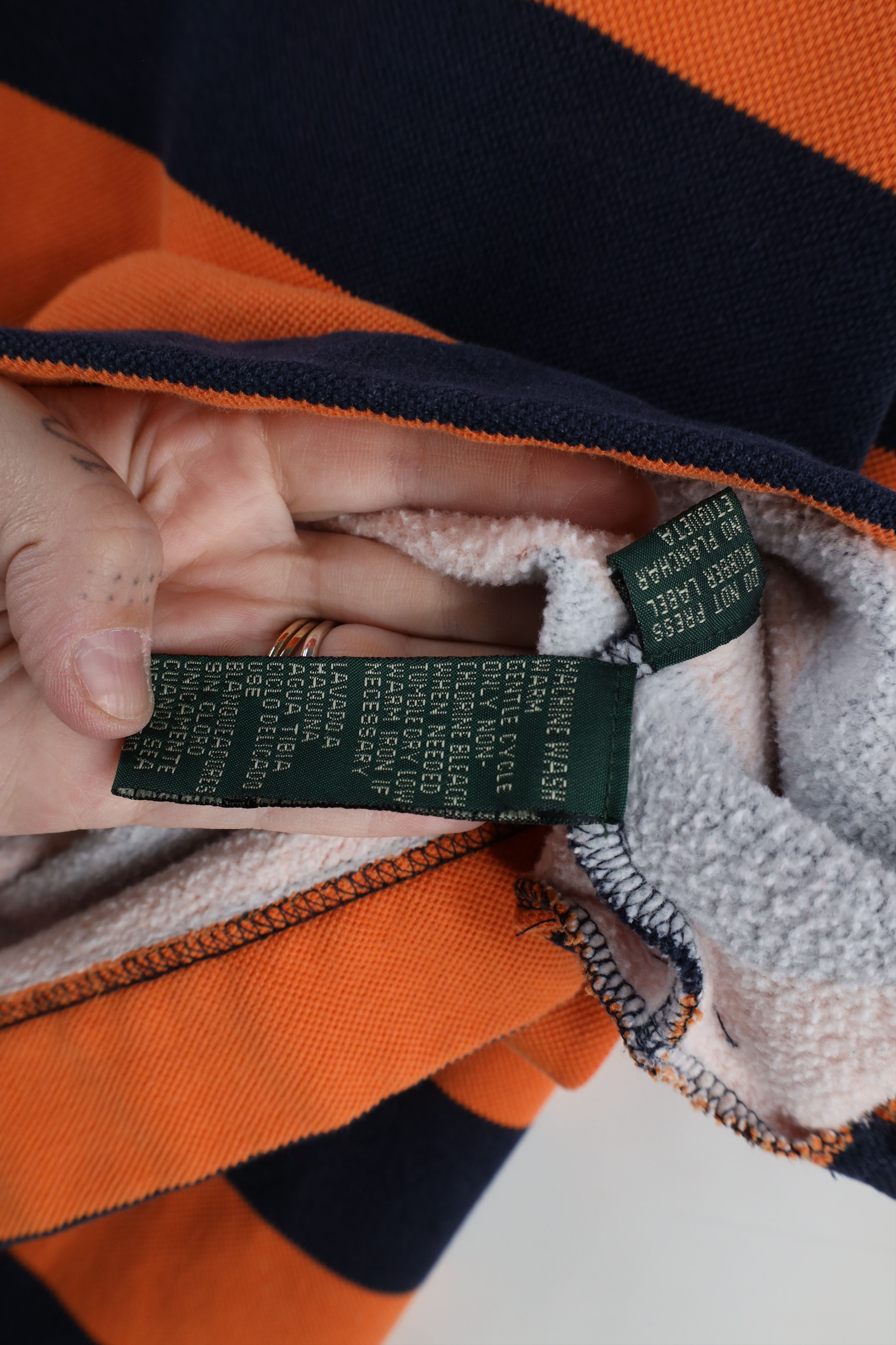 Ralph Lauren × Vintage Vintage 90s Ralph Lauren Striped Half Zip Sweatshirt USA Size M / US 6-8 / IT 42-44 - 9 Thumbnail