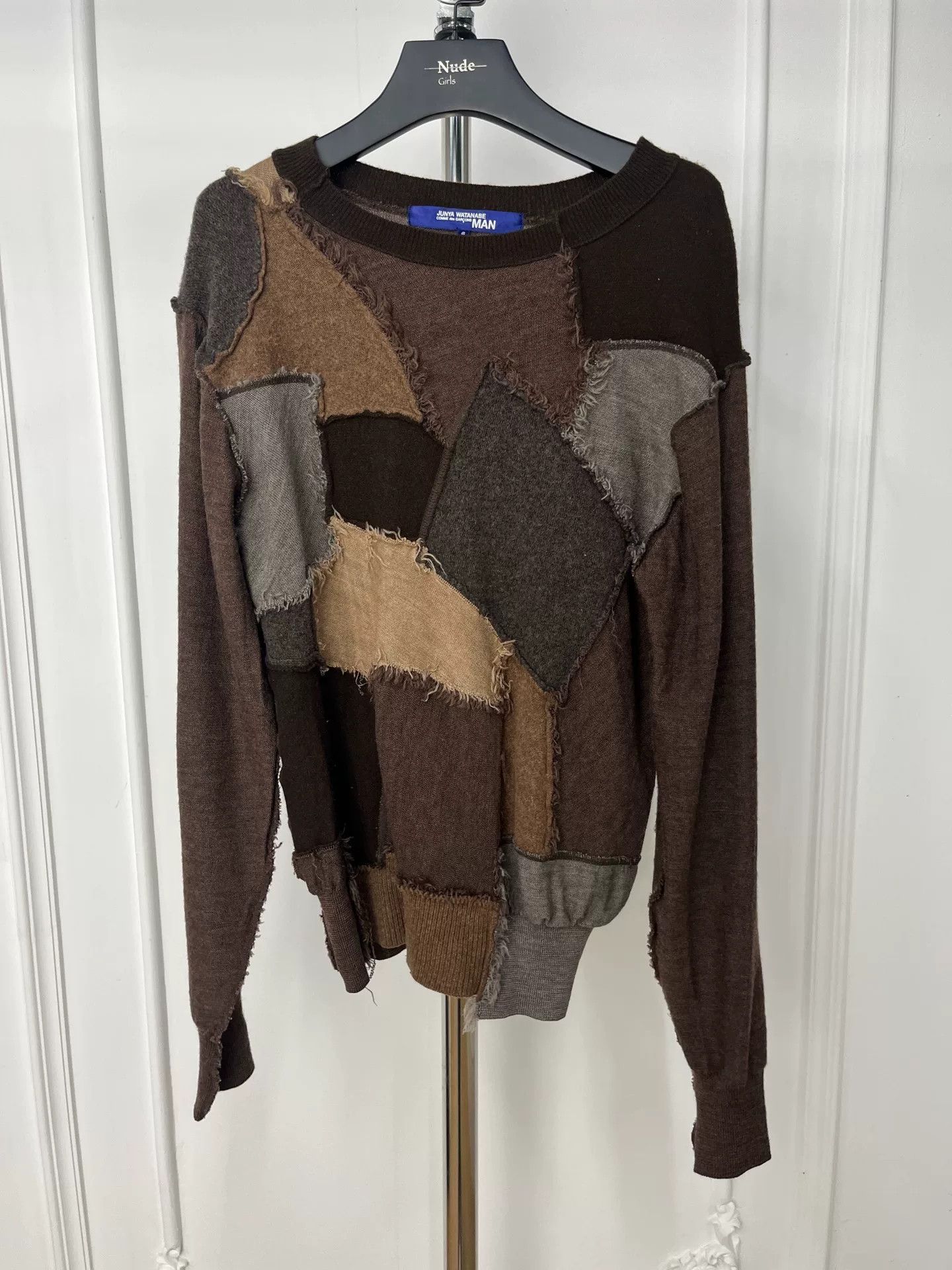 Junya Watanabe junya watanabe patchwork knitted sweater Size S / US 4 / IT 40 - 1 Thumbnail