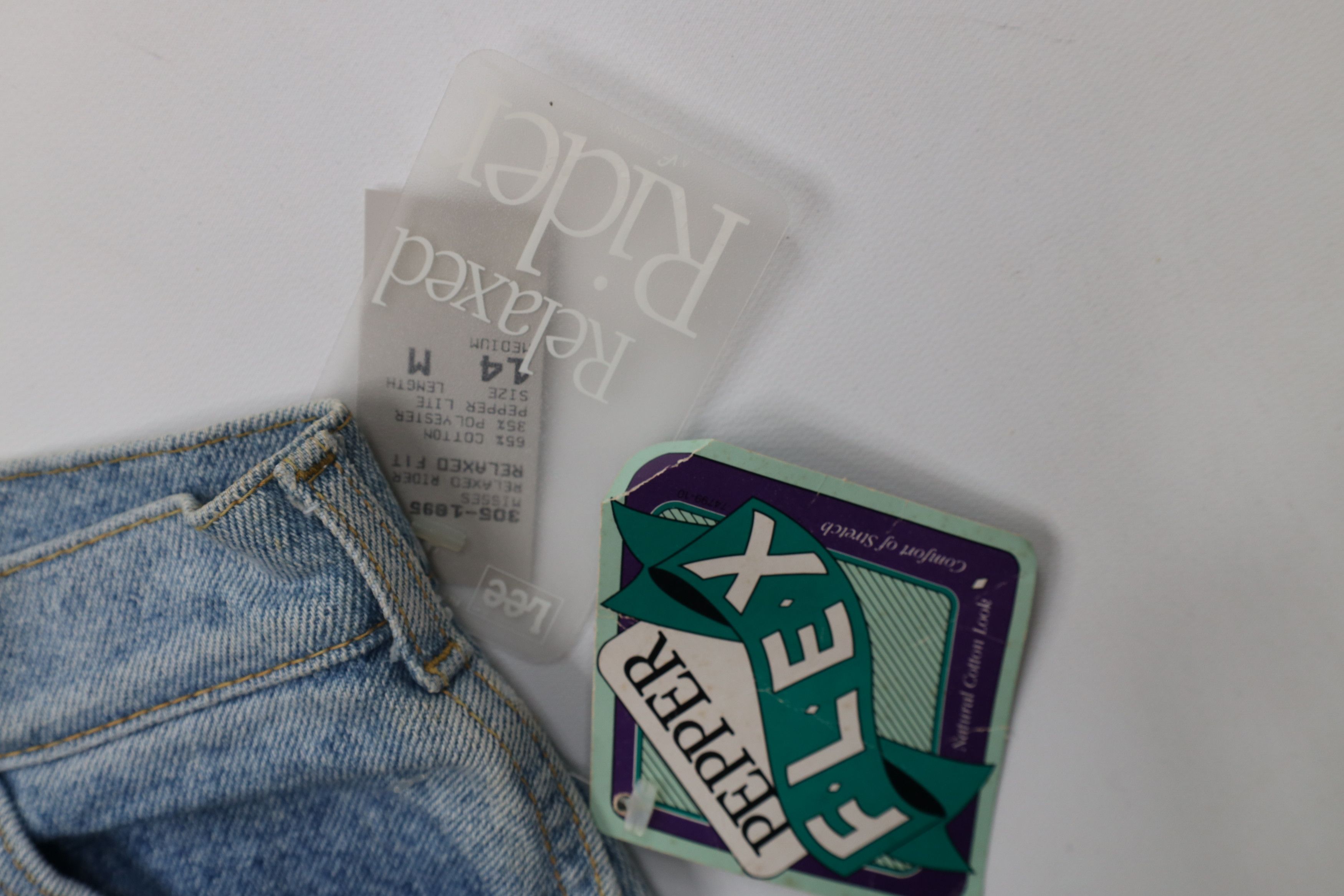Lee Deadstock Vintage 90s Lee Fit Denim Jeans Blue Pepper USA Size 36" / US 14 / IT 50 - 6 Thumbnail