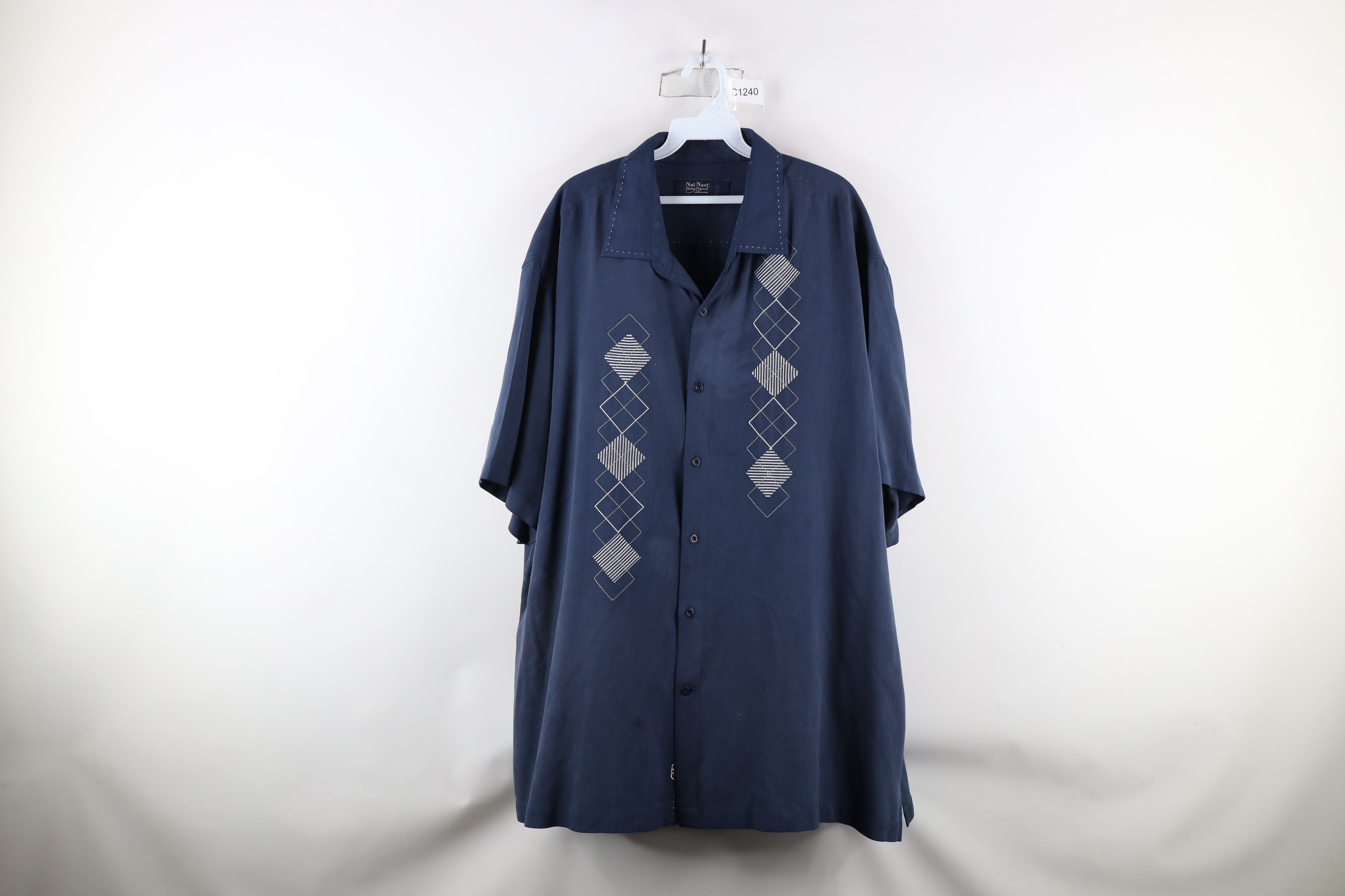 Nat Nast × Vintage Vintage Nat Nast Luxury Originals Diamond Button Shirt Size US XXL / EU 58 / 5 - 1 Thumbnail