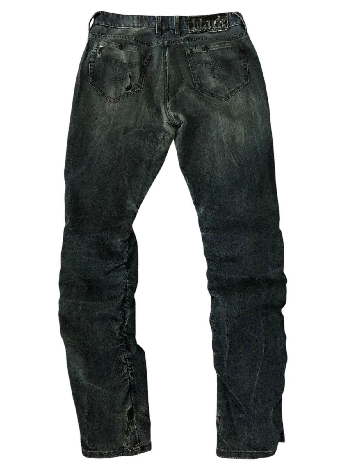 If Six Was Nine × Japanese Brand × Le Grande Bleu (L.G.B.) Custom Culture Biker Punk Wrinkle Shrink Denim pants Size US 30 / EU 46 - 2 Thumbnail