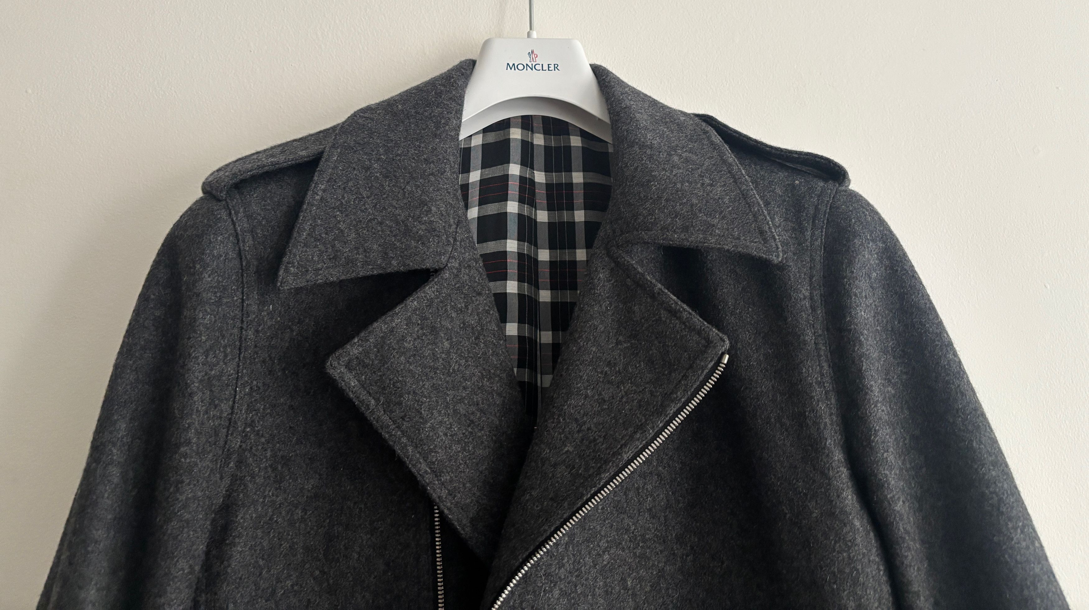 agnes b. Grey Wool Zip Pea Coat Rider's Jacket Small - Medium Size US M / EU 48-50 / 2 - 6 Thumbnail
