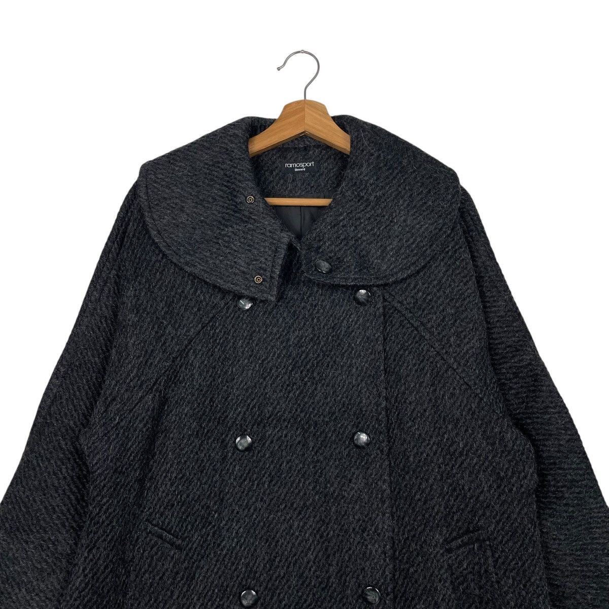 Japanese Brand Ramosport Double Breasted Wool Overcoat Size S / US 4 / IT 40 - 2 Thumbnail