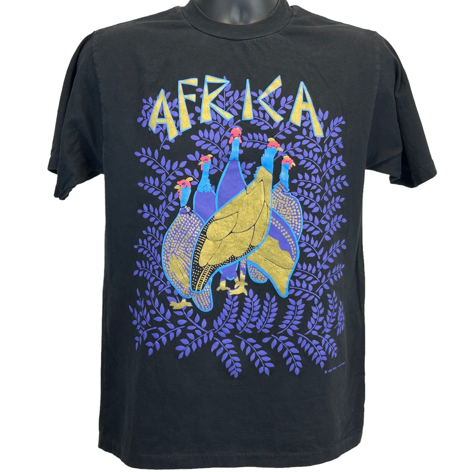 Vintage Vintage African Helmeted Guineafowl T Shirt Africa M Medium Size US M / EU 48-50 / 2 - 2 Thumbnail