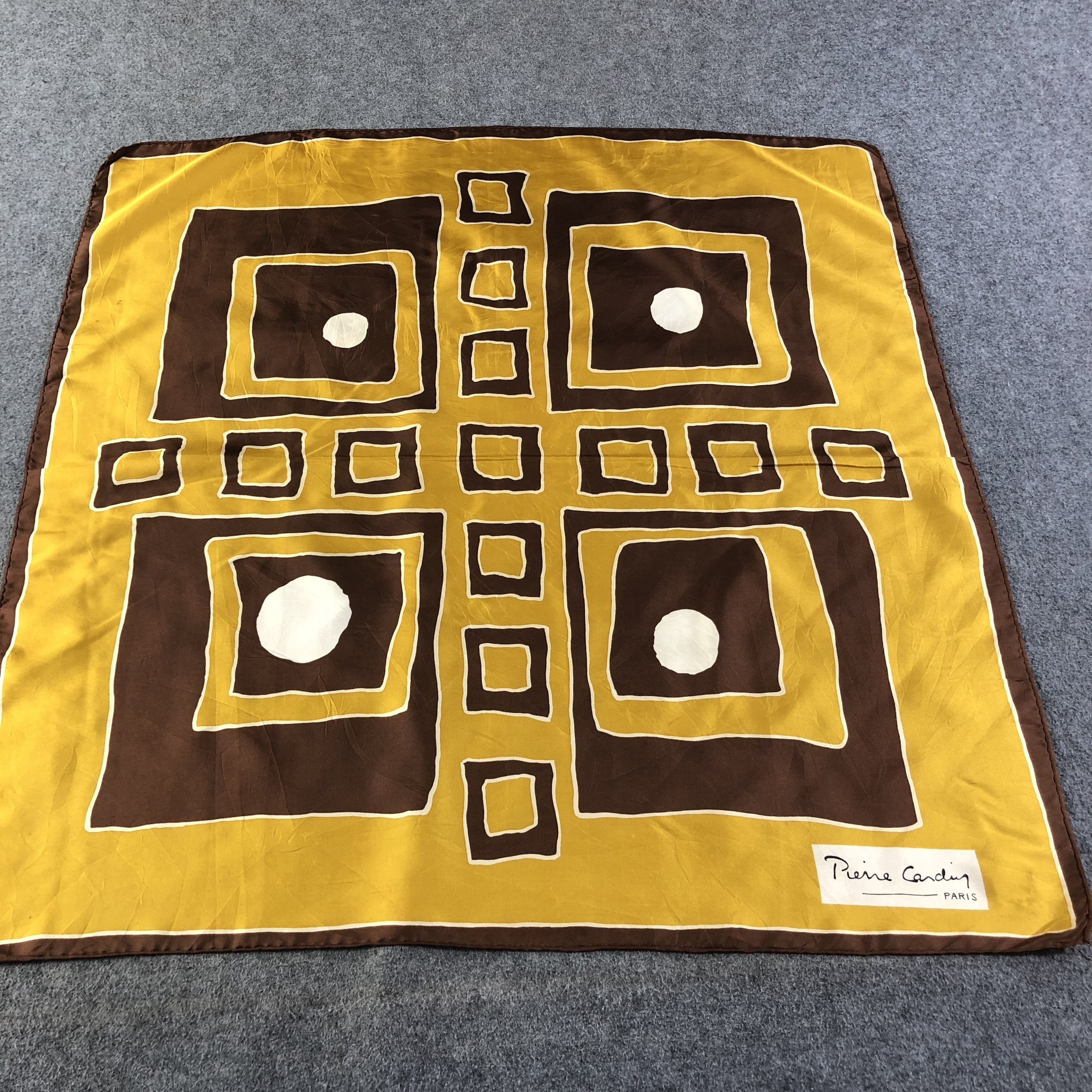 Pierre Cardin Vintage Pierre Cardin Abstract Silk Scarf M690 Size ONE SIZE - 1 Thumbnail
