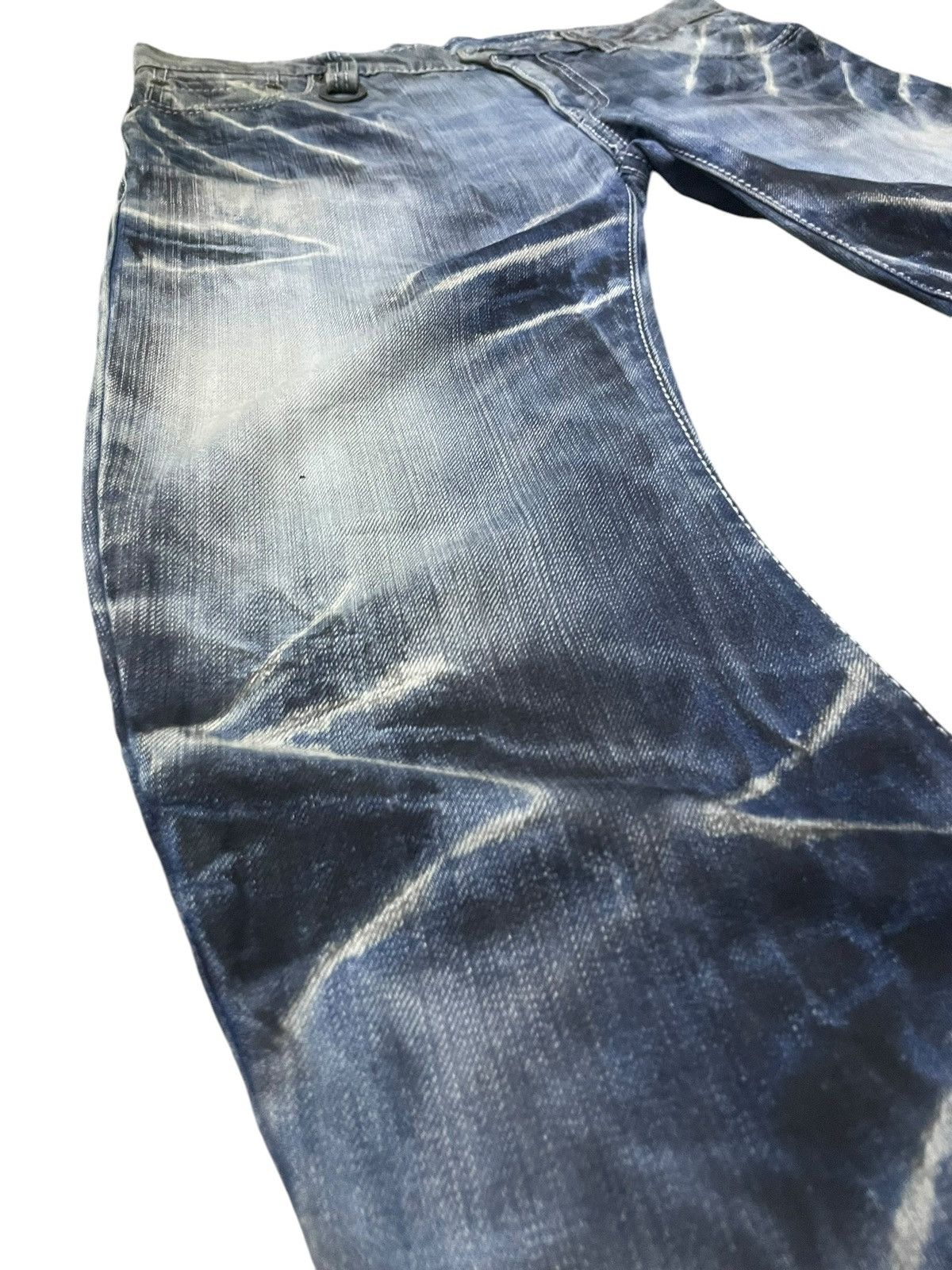 BUFFALO BOBS Buffalo Bobs Claw Mark Oil Spiral Curved Seam Flare Jeans Size US 32 / EU 48 - 9 Thumbnail