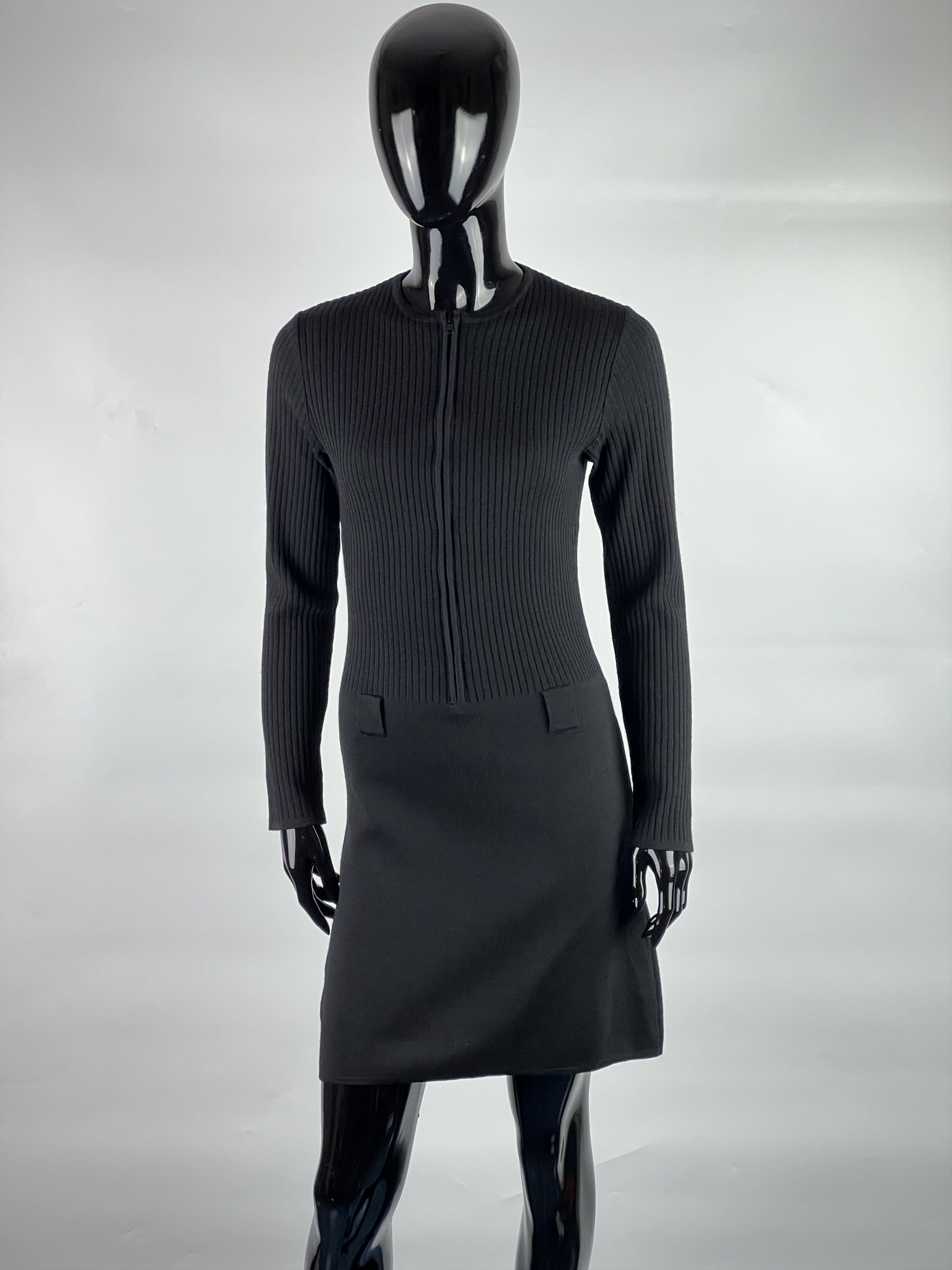 Givenchy Givenchy Boutique Rare Vintage Black Wool Dress Size S / US 4 / IT 40 - 1 Thumbnail