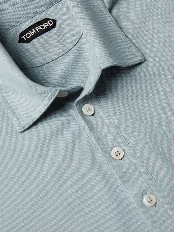 Tom Ford o1loc1c0824 TFJ307 Polo Shirt in Light Blue Size US M / EU 48-50 / 2 - 5 Thumbnail