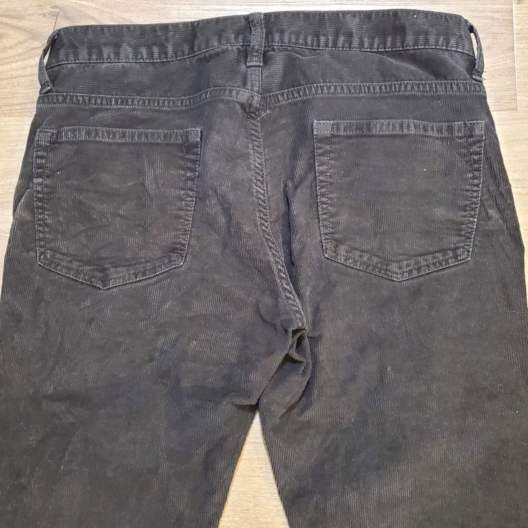 J.Crew J Crew 484 Pants Mens 30x28 Black Corduroy Slim Fit Cotton Stretch Casual G7128 Size US 30 / EU 46 - 6 Thumbnail
