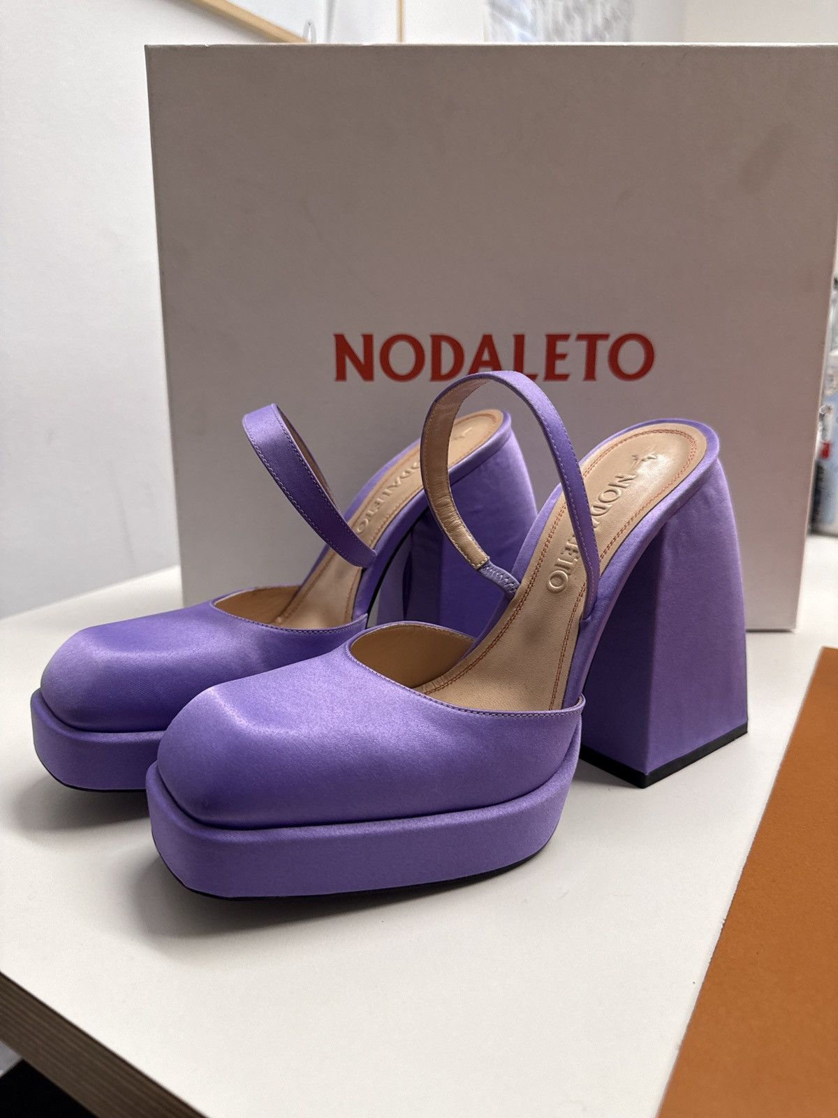 Nodaleto Nodaleto Lavender Satin Pump Size US 10 / IT 40 - 1 Thumbnail