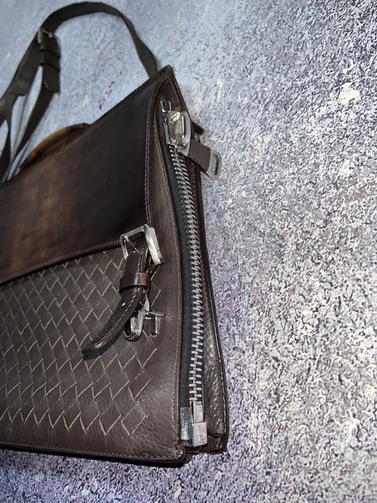 Santoni SANTONI Leather shoulder bag classic Bottega Veneta Style Size ONE SIZE - 7 Thumbnail