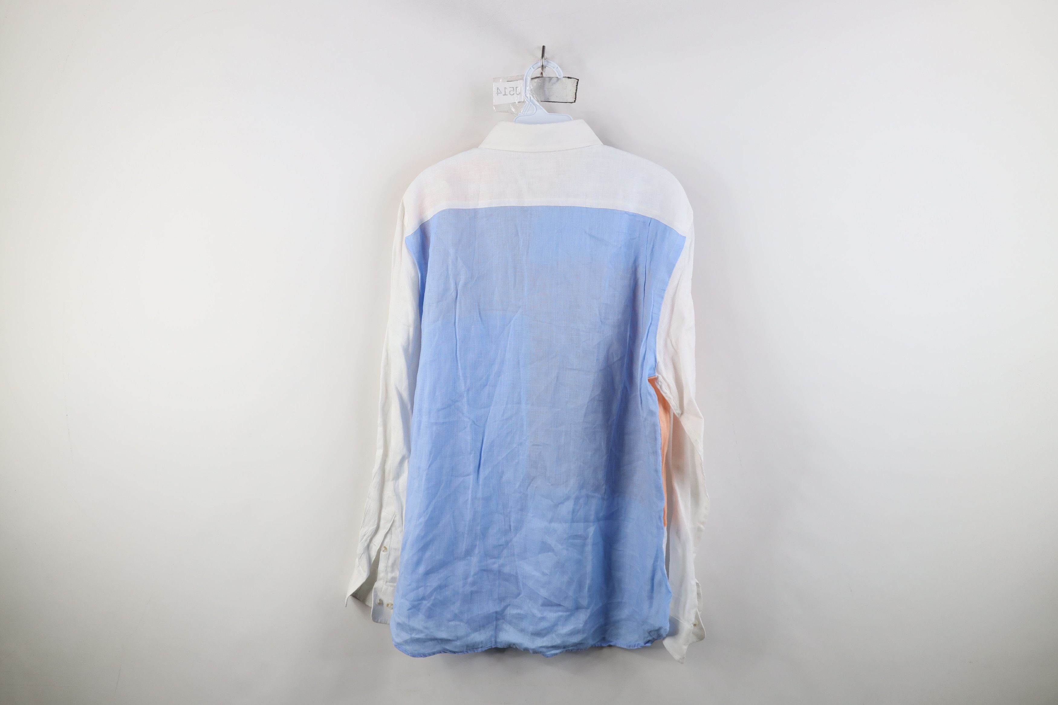 Vintage Paul Fredrick Block Pure Linen Collared Button Down Shirt Size US L / EU 52-54 / 3 - 11 Thumbnail