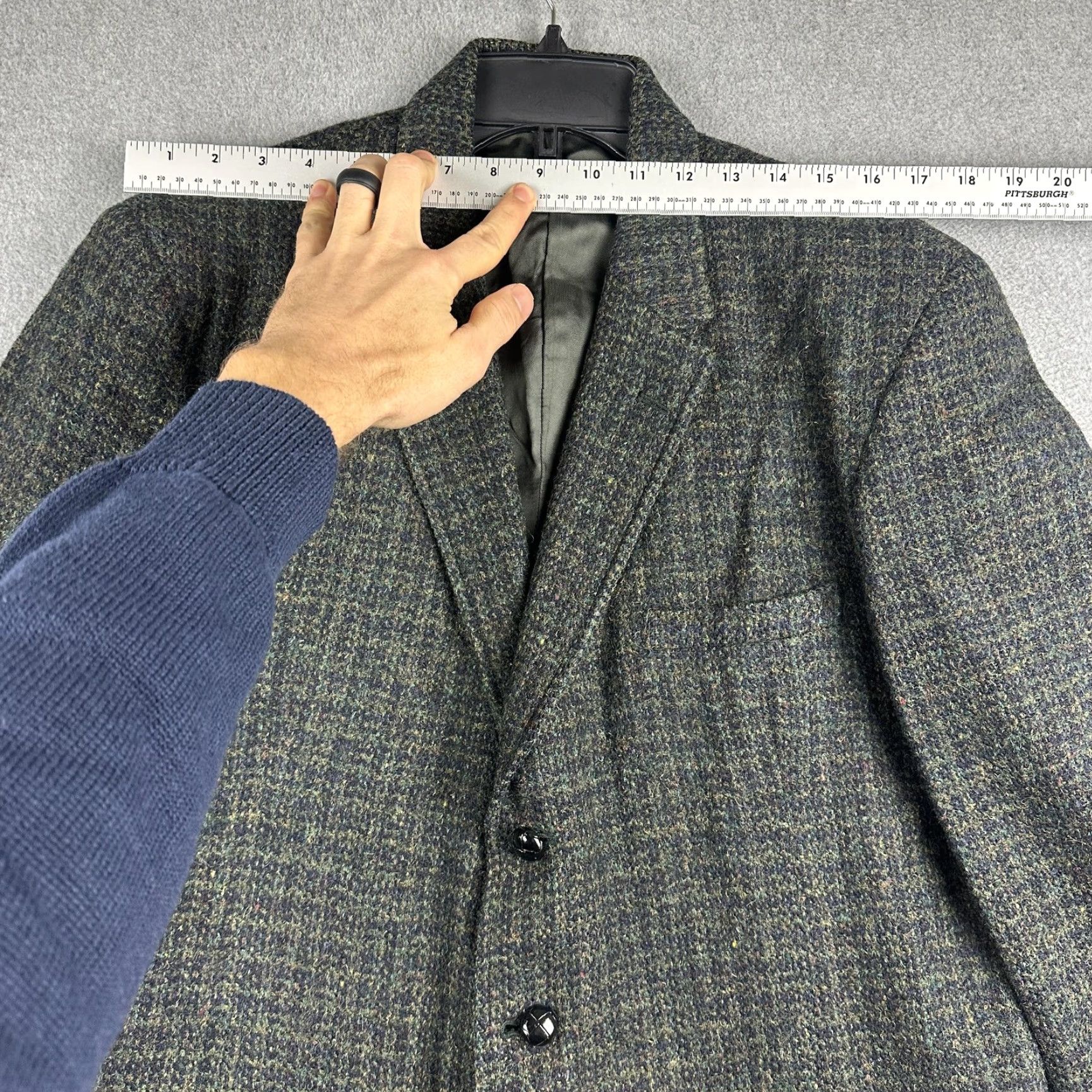 Harris Tweed VINTAGE Harris Tweed John Collier Blazer Mens 42R Green Tweed Sport Coat READ Size 42R - 4 Thumbnail