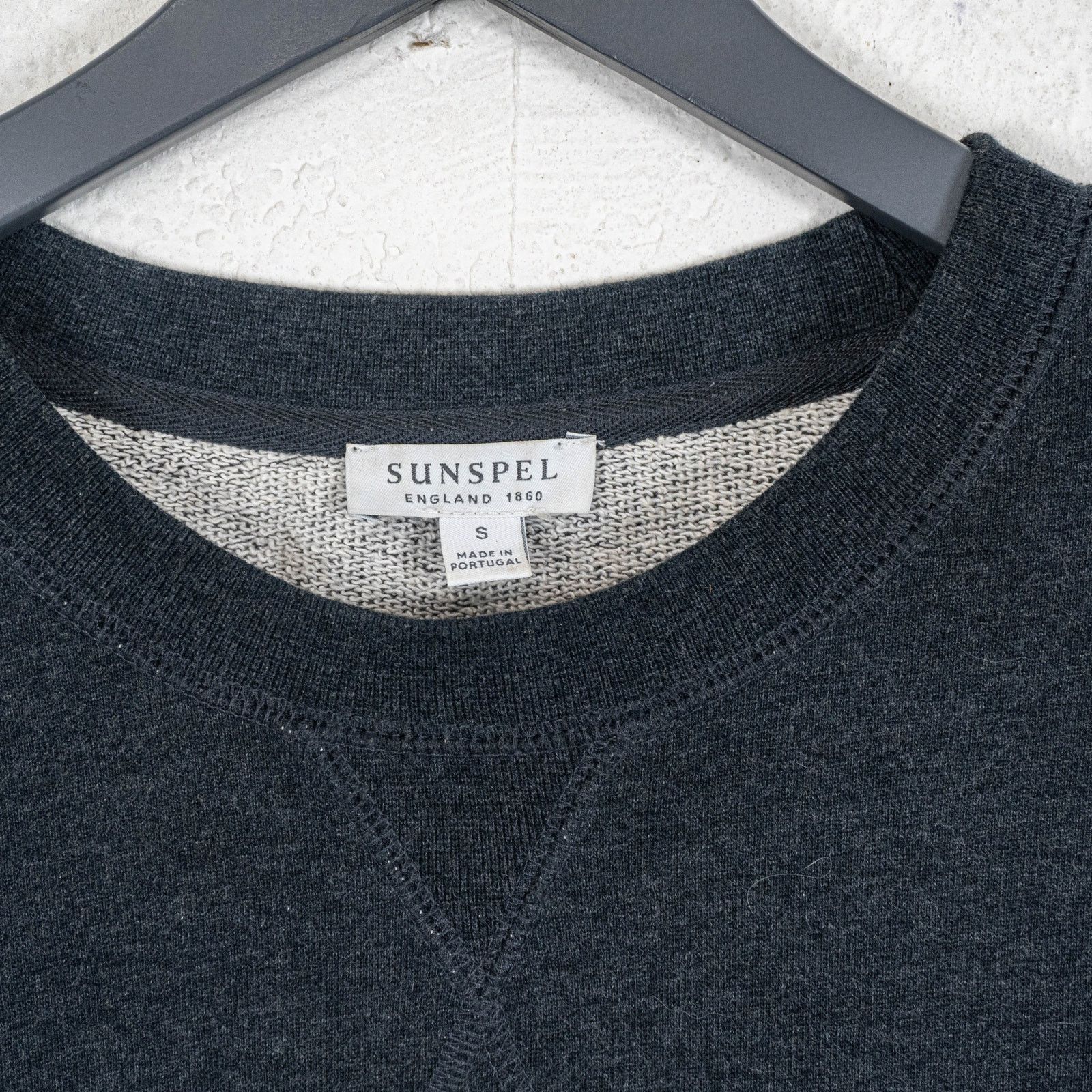 Sunspel Sunspel Loopback Sweatshirt crewneck cotton dark gray Small Size US S / EU 44-46 / 1 - 4 Thumbnail