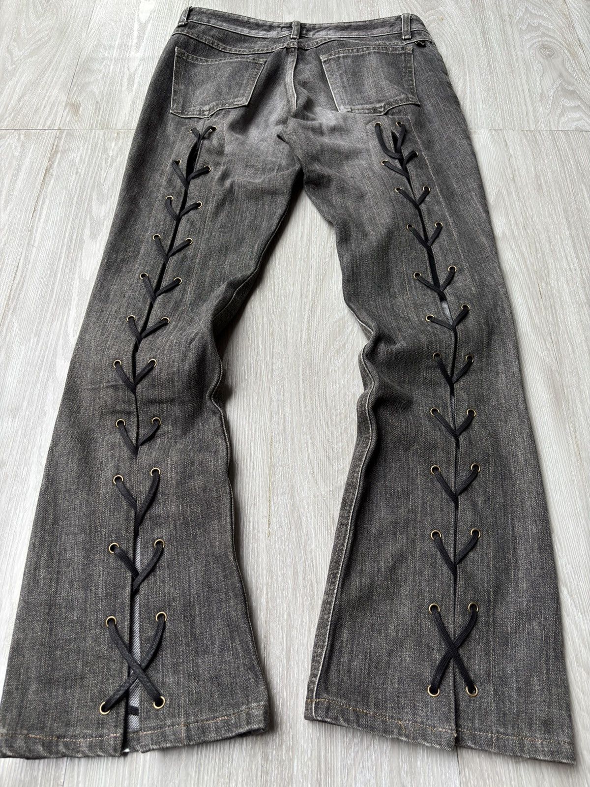 Tornado Mart Leather Flares | Grailed