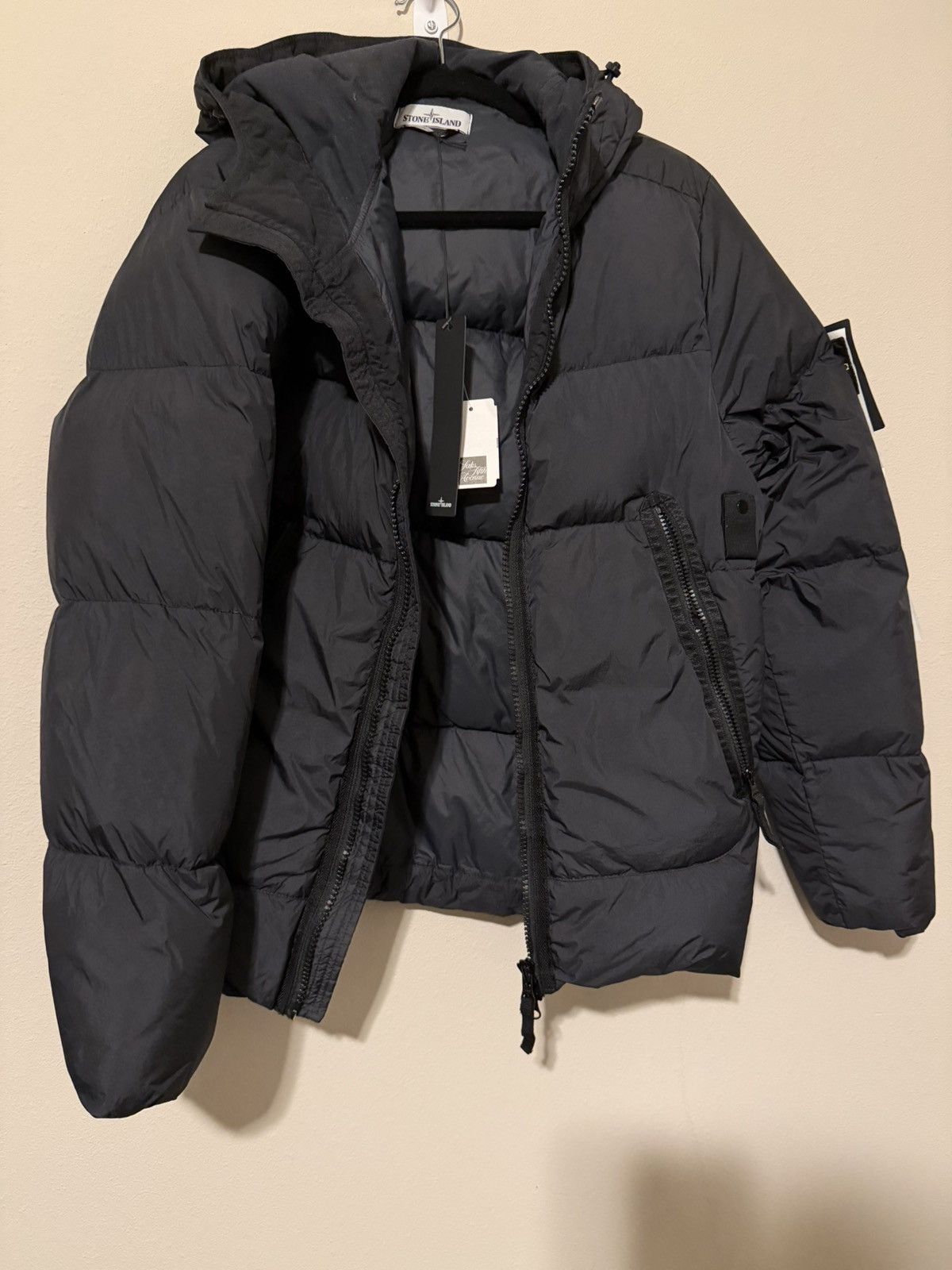 Stone Island Stone Island Crinkle Reps NY Down Jacket - Black (Size S) Size US S / EU 44-46 / 1 - 1 Thumbnail