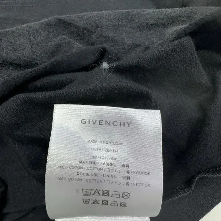 Givenchy Givenchy Givenchy Black Logo Distressed Short Sleeve TShir Size US S / EU 44-46 / 1 - 6 Thumbnail