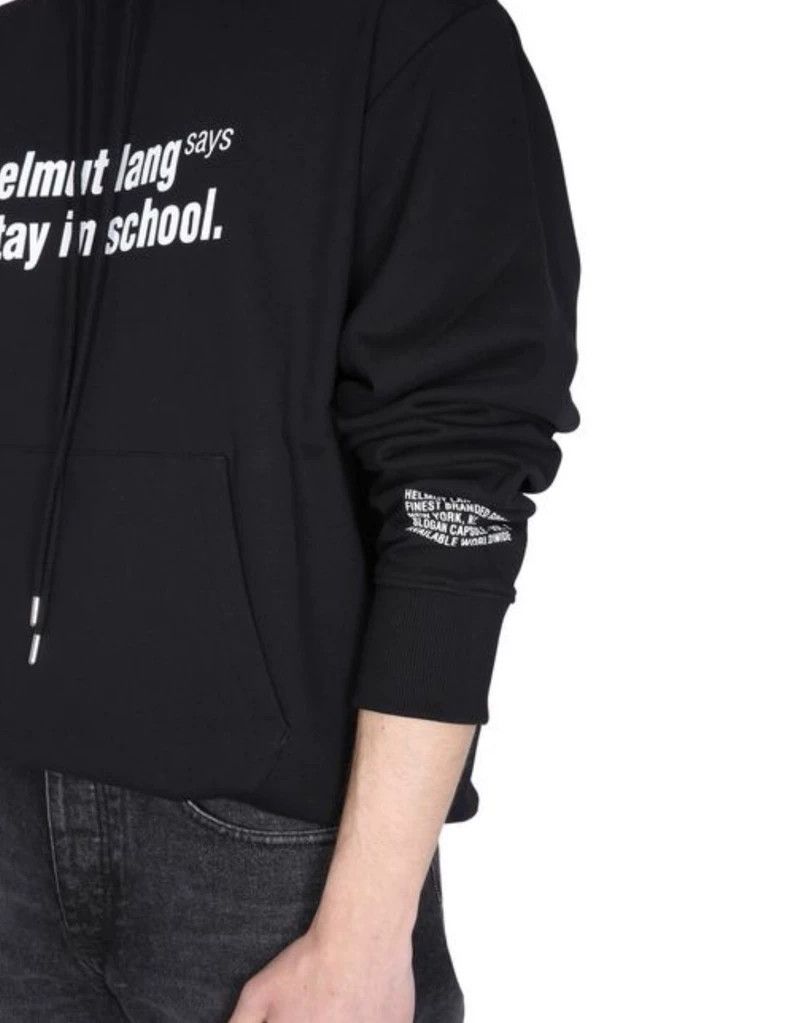 Helmut Lang HELMUT LANG Back smile stay in school hoodie long sleeve h Size L / US 10 / IT 46 - 3 Thumbnail