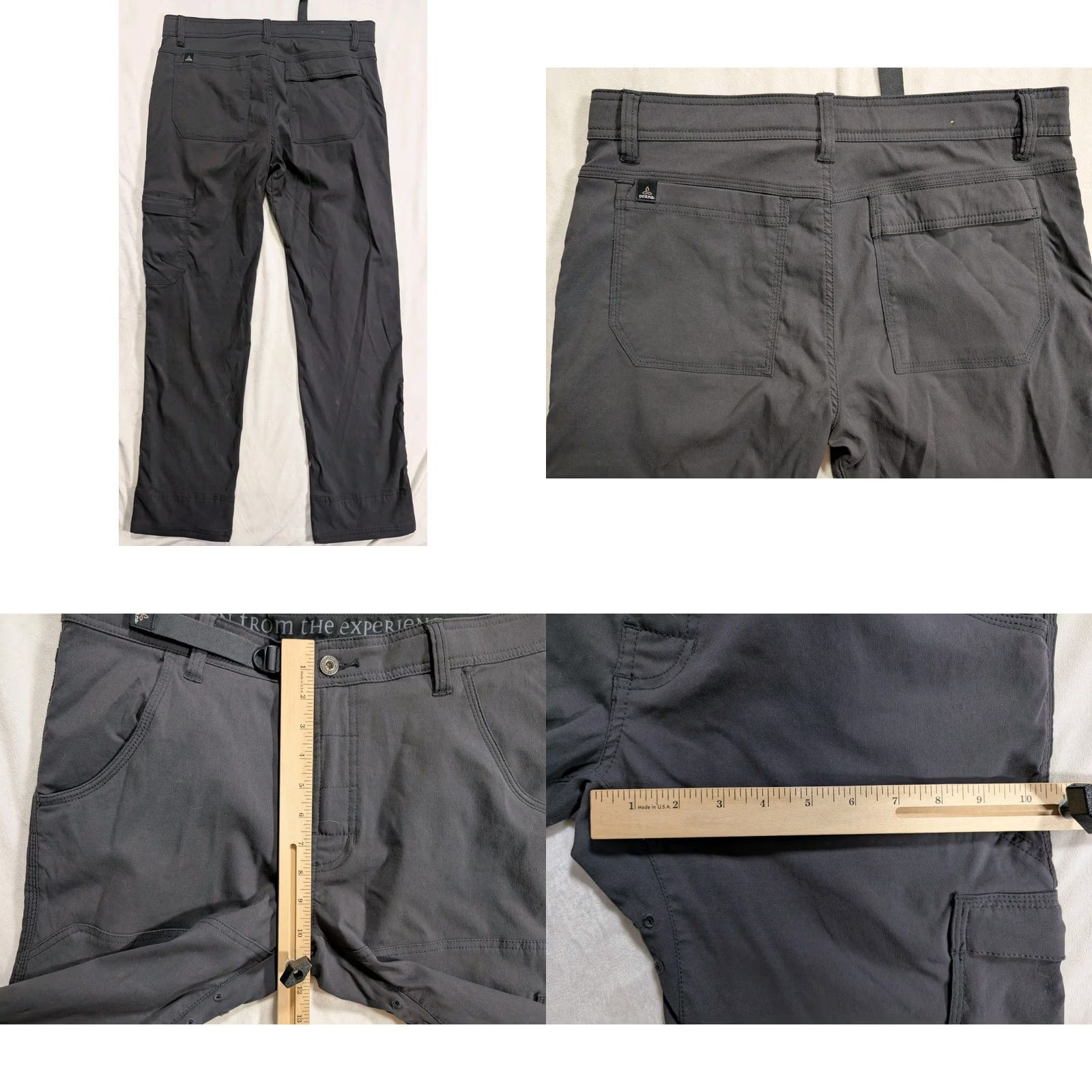 Prana prAna Zion Pants Men Regular 32x32 Gray Belted Cargo Roll Up Outdoor Hiking Pants Cargo Size US 32 / EU 48 - 8 Thumbnail