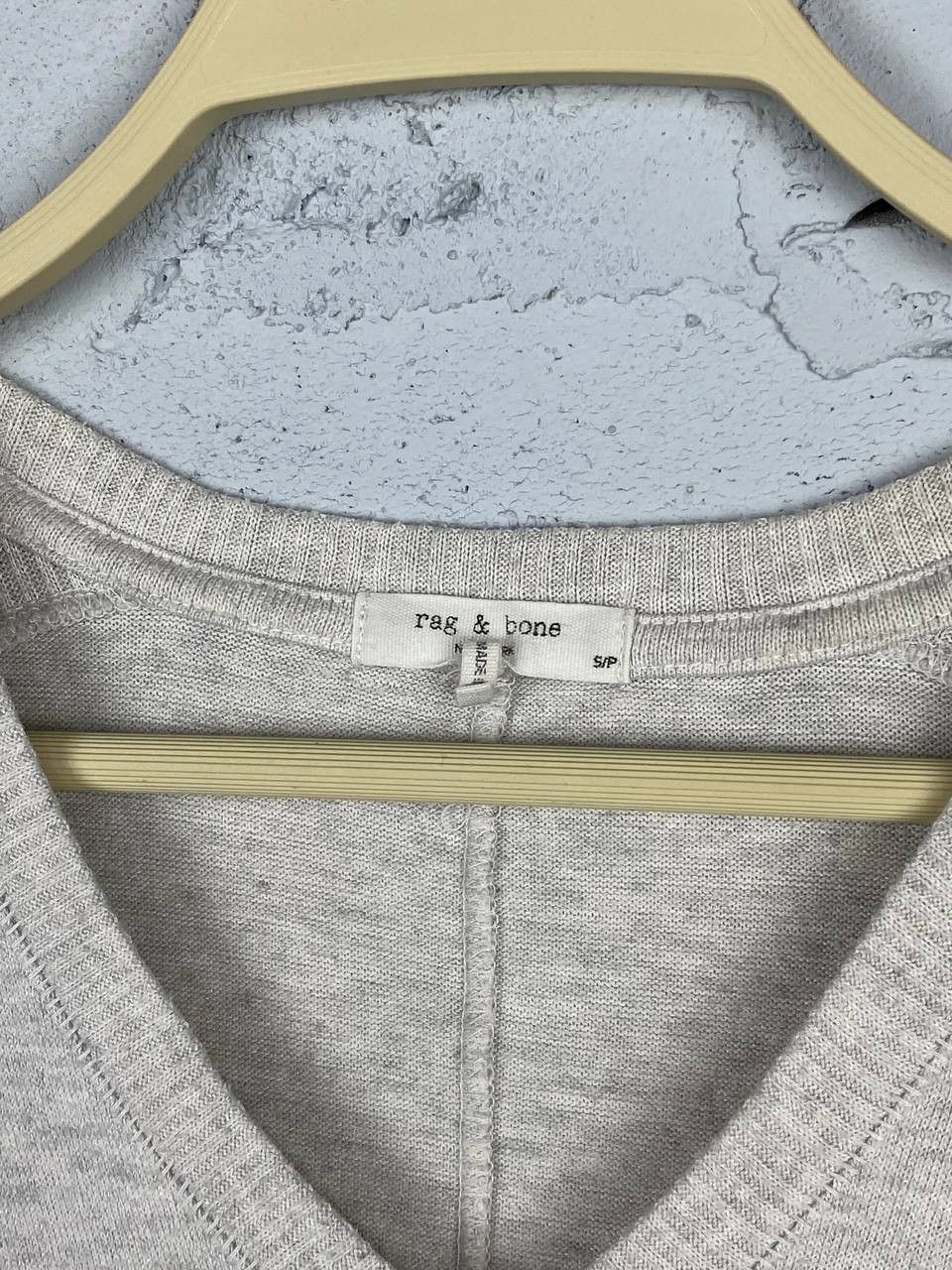 Rag & Bone Rag & Bone Grey V Neck Knitted T Shirt Size S / US 4 / IT 40 - 4 Thumbnail