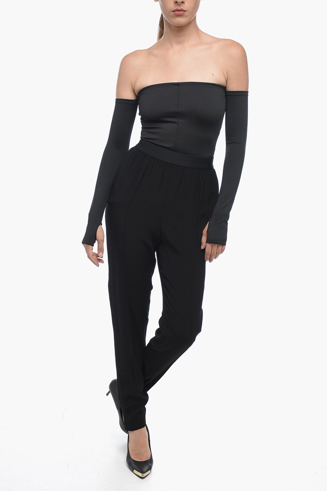 Maison Margiela og1mm1224 Tapered Fit Pant in Black Size 28" / US 6 / IT 42 - 4 Thumbnail