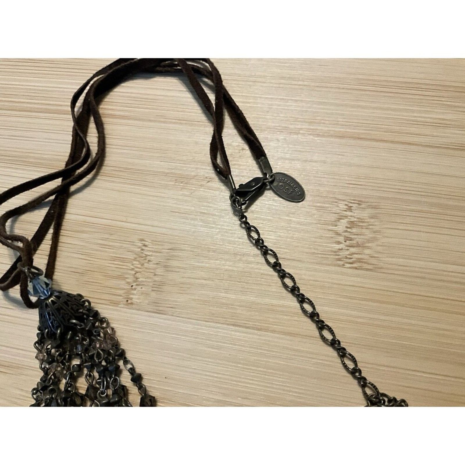 Other Tanzanite Stone, Leather Cord Liz Palacios Necklace. Signed Size ONE SIZE - 5 Thumbnail