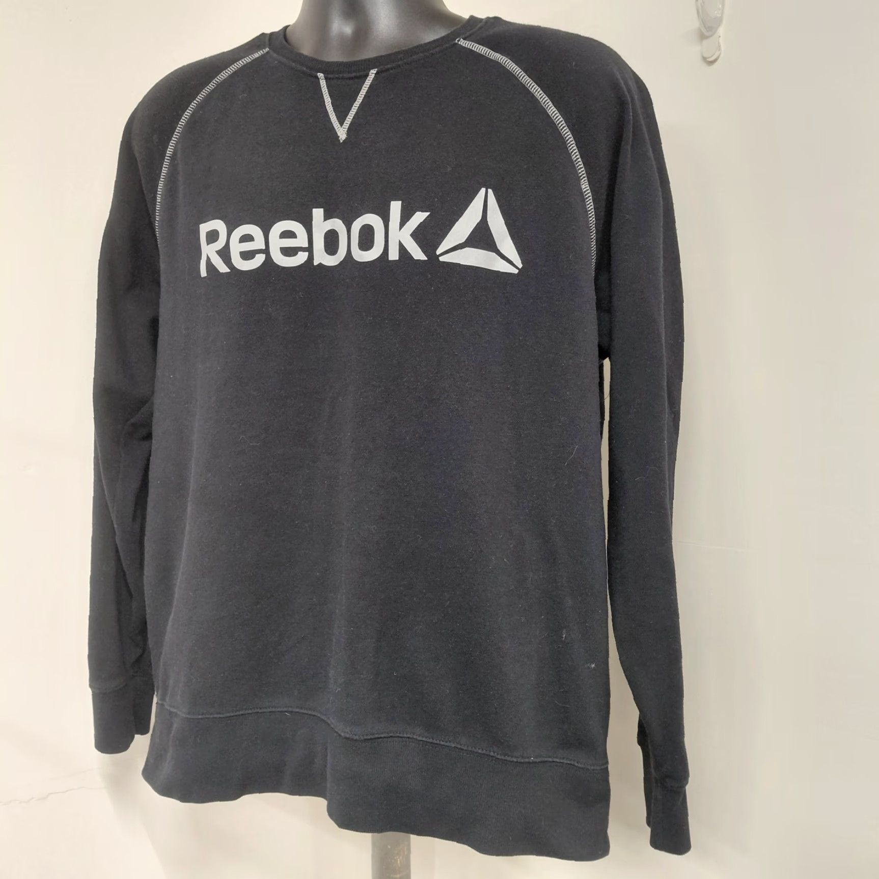 Reebok Reebok Sweatshirt Men Large Black Logo Long Sleeve Crewneck Size US L / EU 52-54 / 3 - 3 Thumbnail