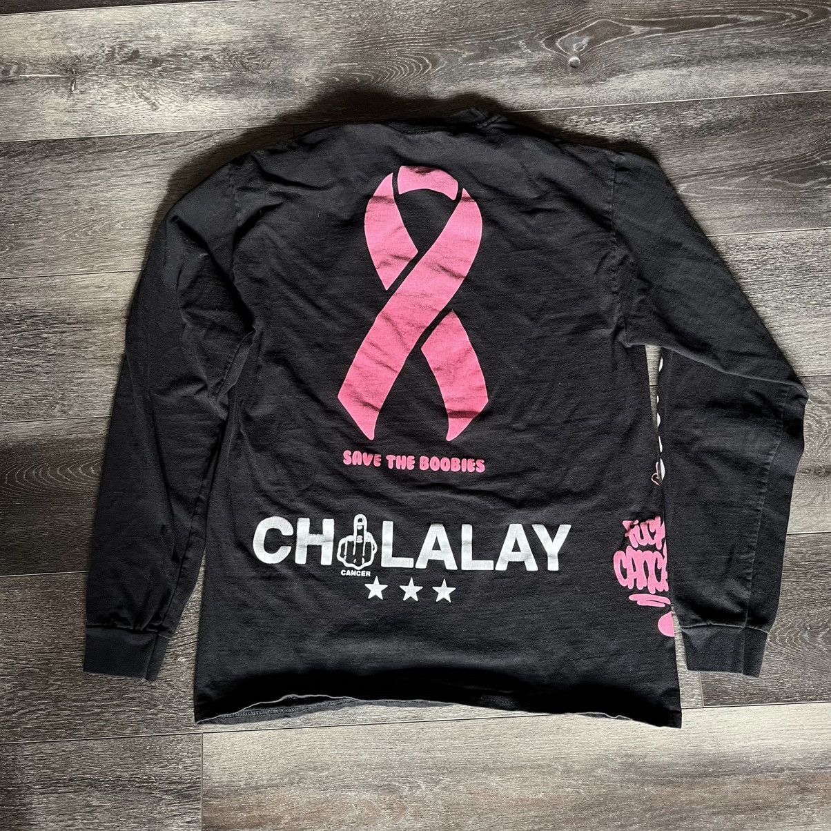 Vintage Chilalay Breast Cancer Awareness Save Boobies Longsleeve Tee Size US M / EU 48-50 / 2 - 2 Thumbnail